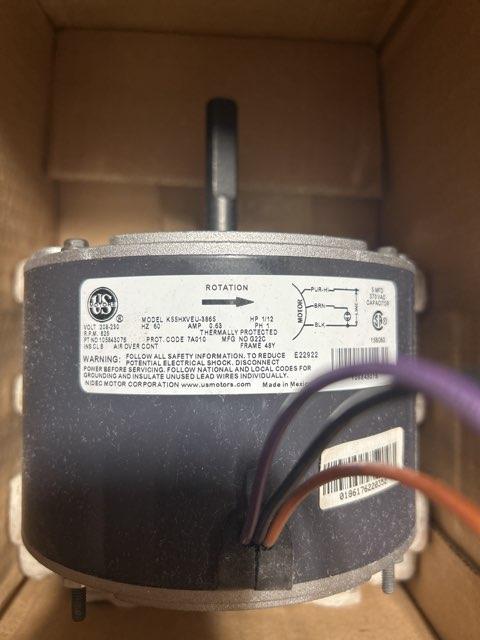 1/12 HP Condenser Fan Motor 208-230/60/1 825 Rpm - Image 3