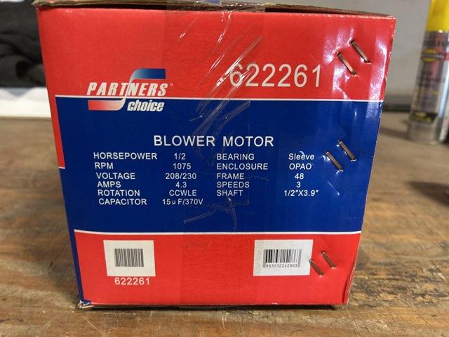 1/2 HP Blower Motor 208-230/60/1 1075 Rpm 3 Speed - Image 6