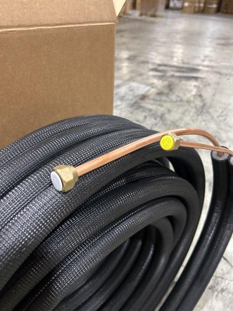 1/4" x 3/8" x 50' Flare Lineset 1/2" Insulation, Black - Image 2