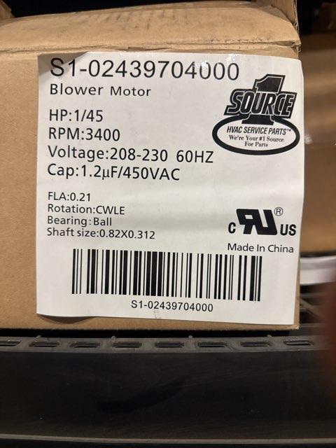 1/45 HP, 230V, Motor Inducer with Capacitor, 3400 RPM - Image 5