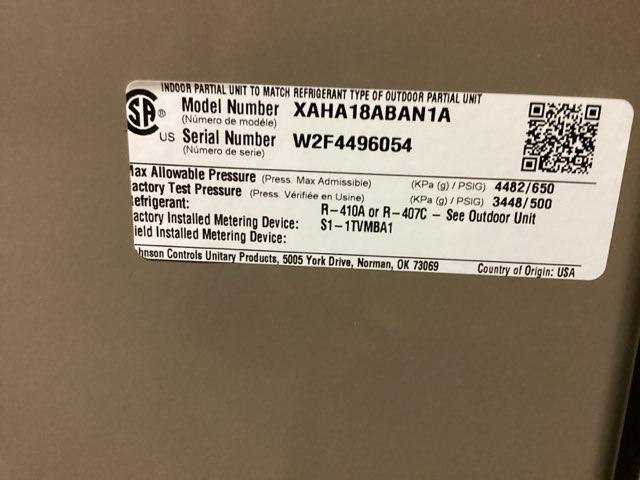 1.5 Ton AC/HP Horizontal Cased A Coil, R410A CFM 600 - Image 3