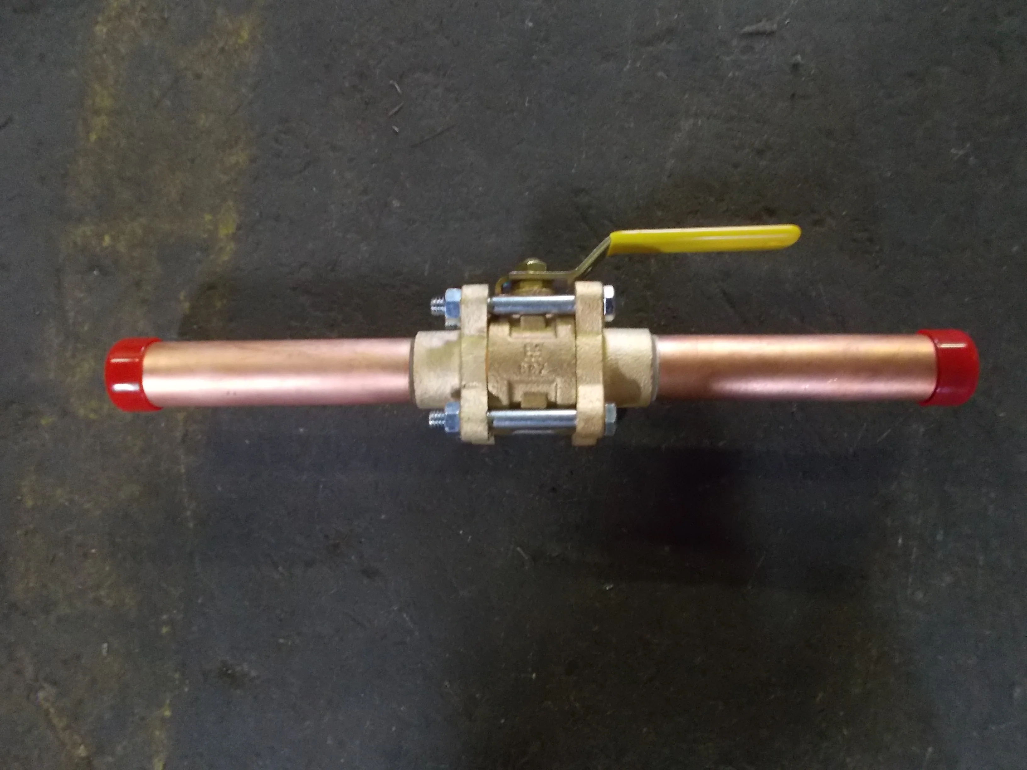 1" Sweat Bronze Ball Valve w/Extended Tube Ends Oxygen Cleaned - Image 6