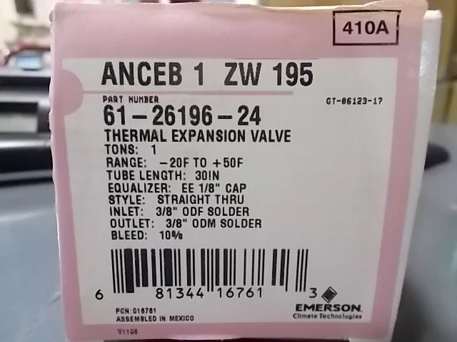1 TON THERMAL EXPANSION VALVE R-410A - Image 3