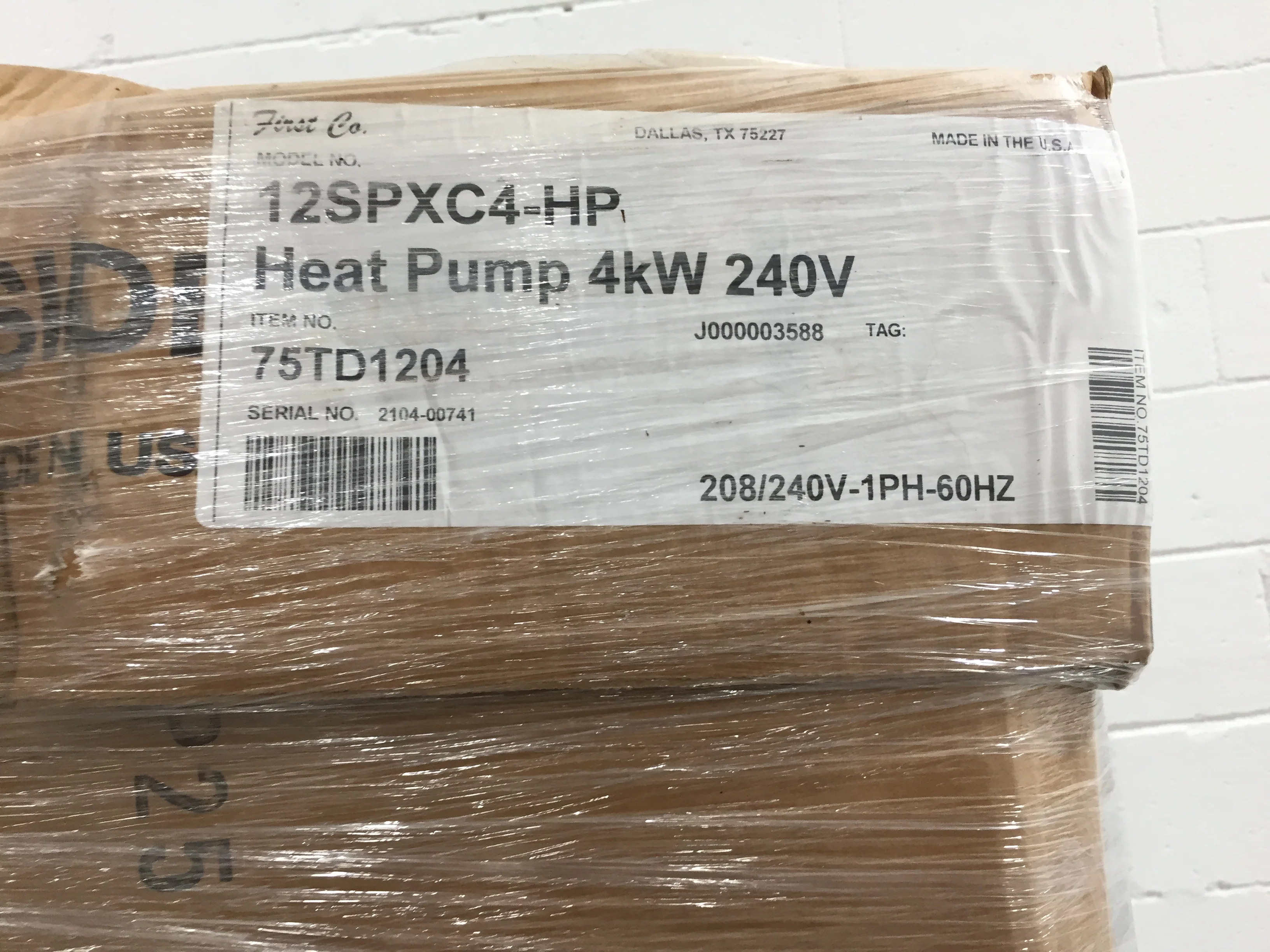 1 Ton Vertical Through-The-Wall Packaged Heat Pump Unit/W 4 Kw, 208-230/60/1, Eer: 11 - Image 5