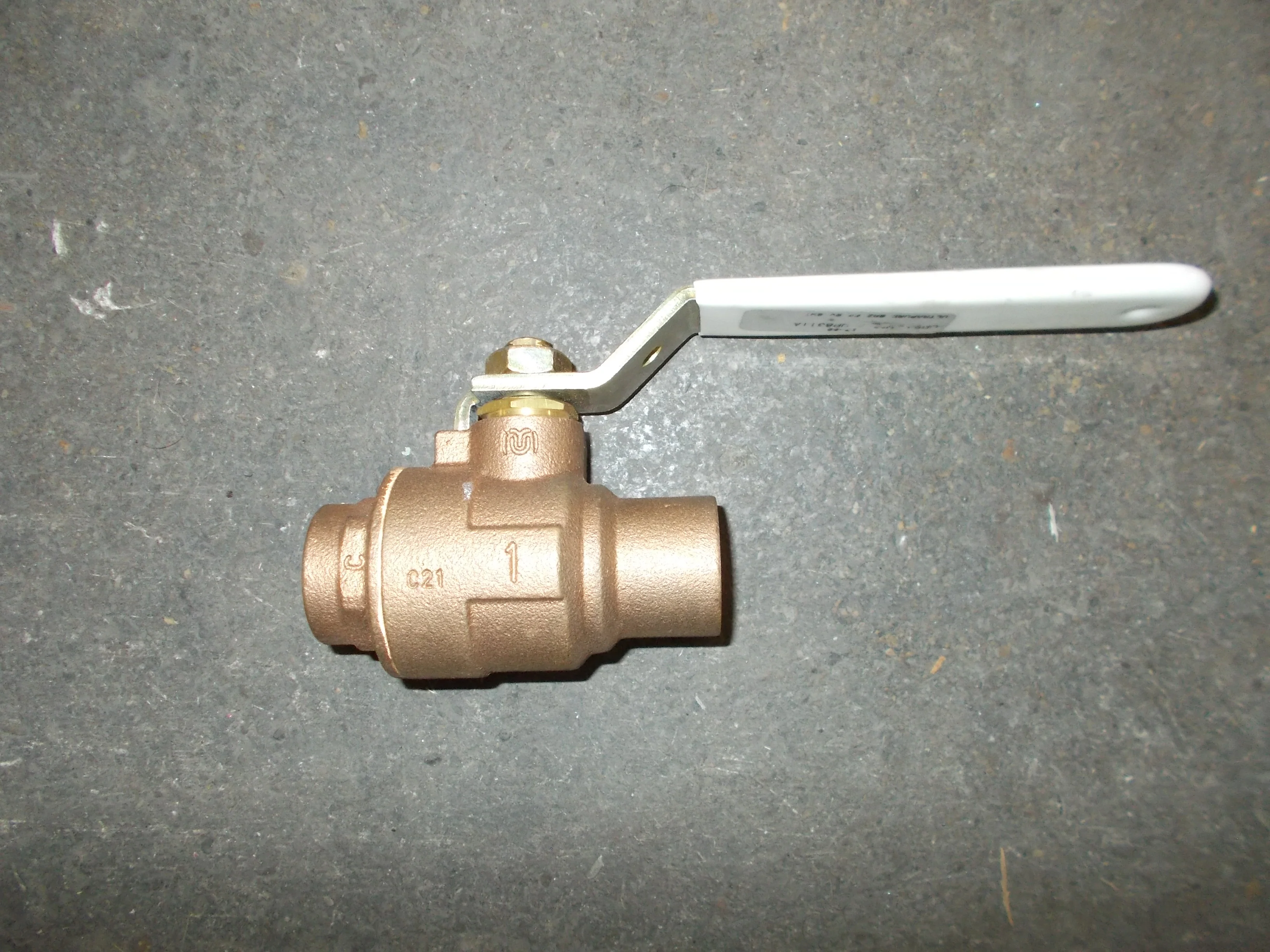 1" Ultra Pure Sweat Bronze IPS Ball Valve
