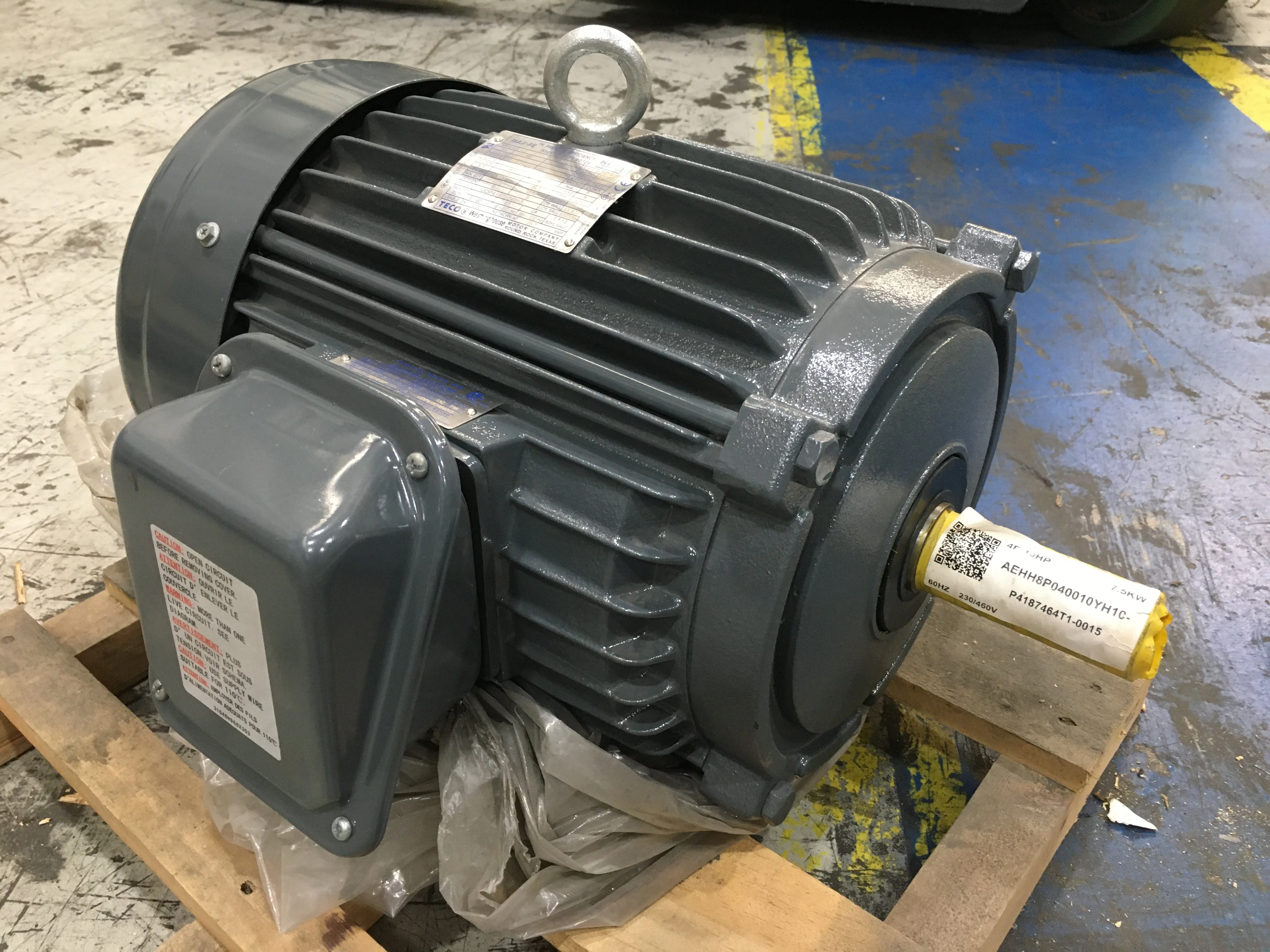 10 HP Prem Efficiency Hazardous Location Inverter Duty Motor 230-460/50-60/3 1440/1755 RPM 1 Speed - Image 2