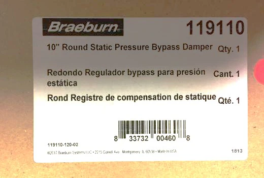 10" Round Static Pressure Bypass Damper - Image 4