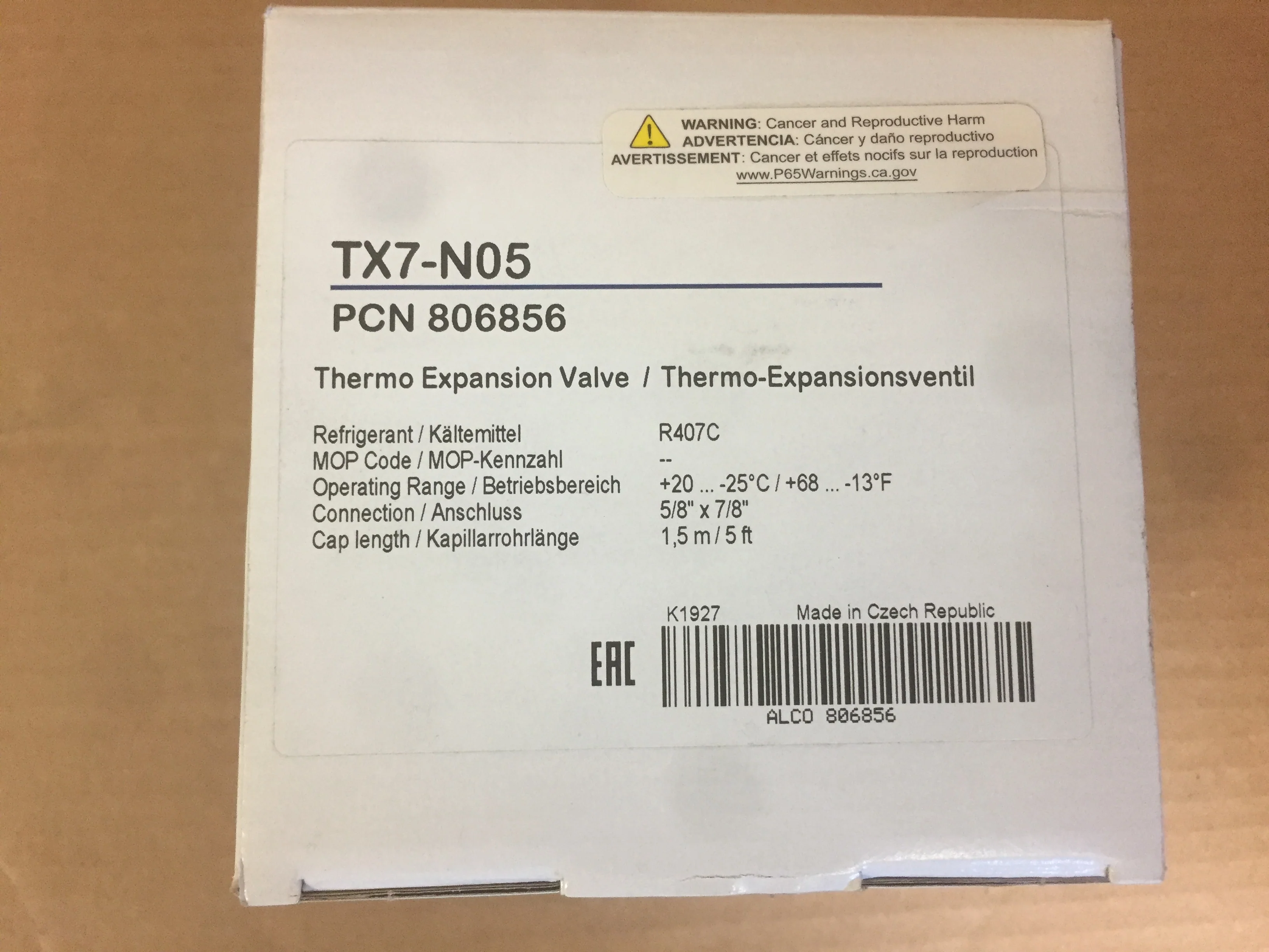 10 Ton Thermo Expansion Valve, R-407C/R-22 - Image 4