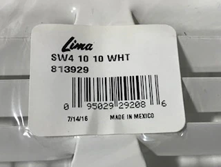 10" X 10" WHITE STEEL 4-WAY STAMPED LANCED BLADE REGISTER/W MULTI-LOUVER DAMPER - Image 3