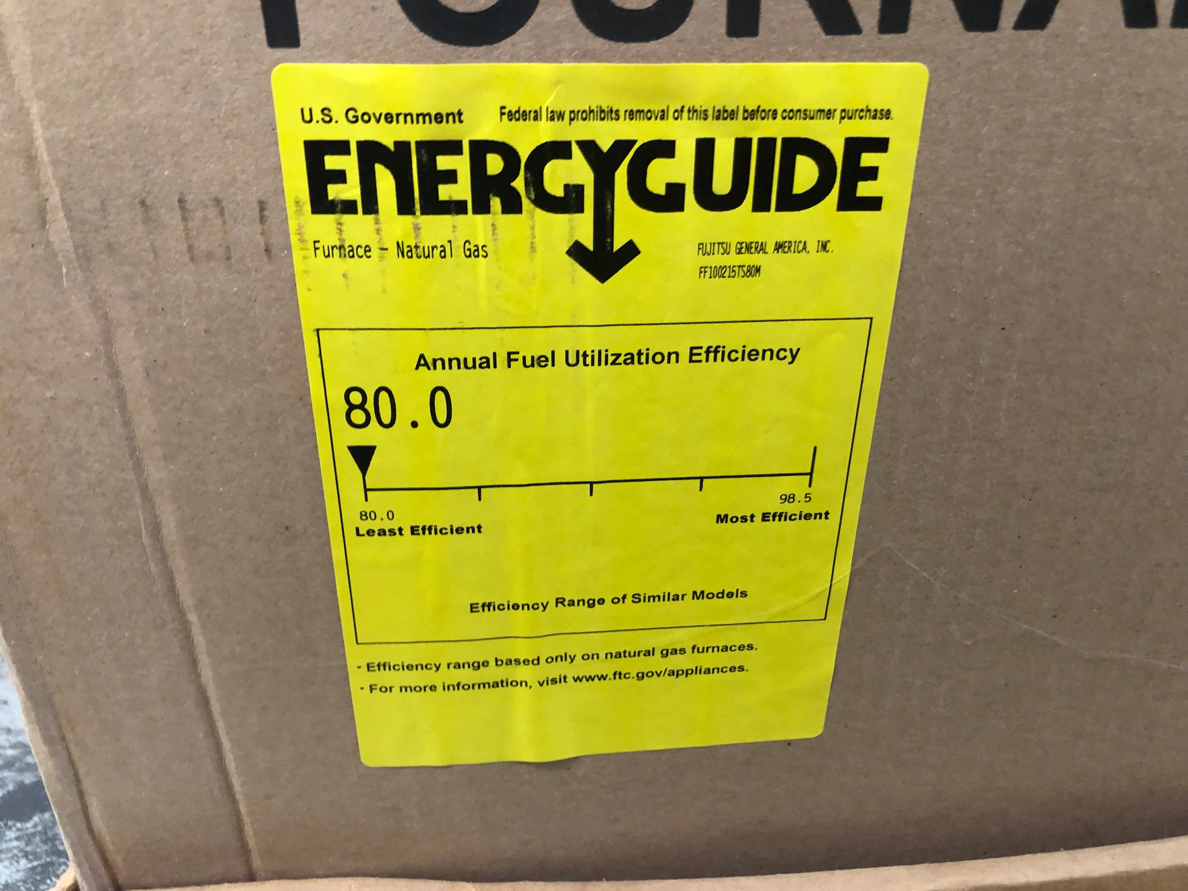 100,000 BTU 1-Stg Upflow/Horizontal Gas Furnace 80% and 5 Ton Multiposition Cased A Coil - Image 5