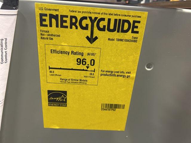 100,000 BTU Modulating Down/Horz ECM Variable Speed Communicating Gas Furnace 96% 115/60/1 CFM: 1796 - Image 4