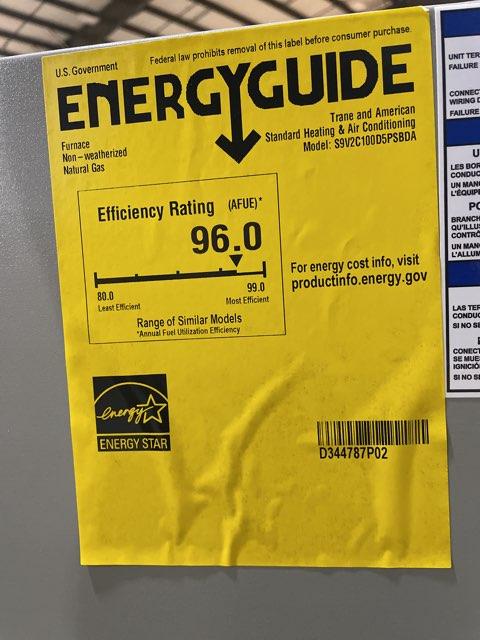 100,000 BTU Two-Stage Downflow ECM Variable Speed Gas Furnace 96% AFUE 120/60/1 CFM: 2250 - Image 5