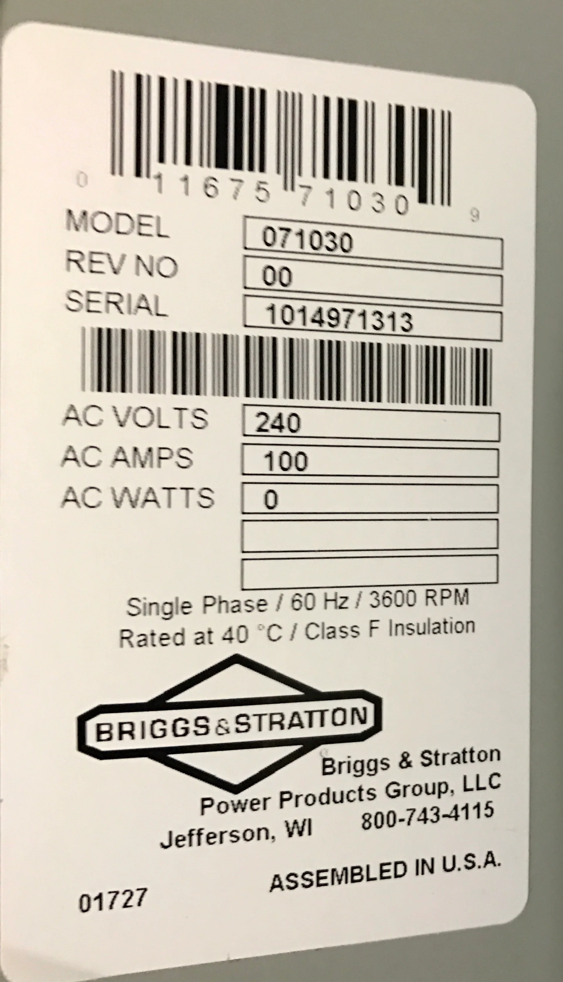 100 Amp Enclosed Indoor or Outdoor Load Control Center, 240/60/1 RPM 3600 - Image 4