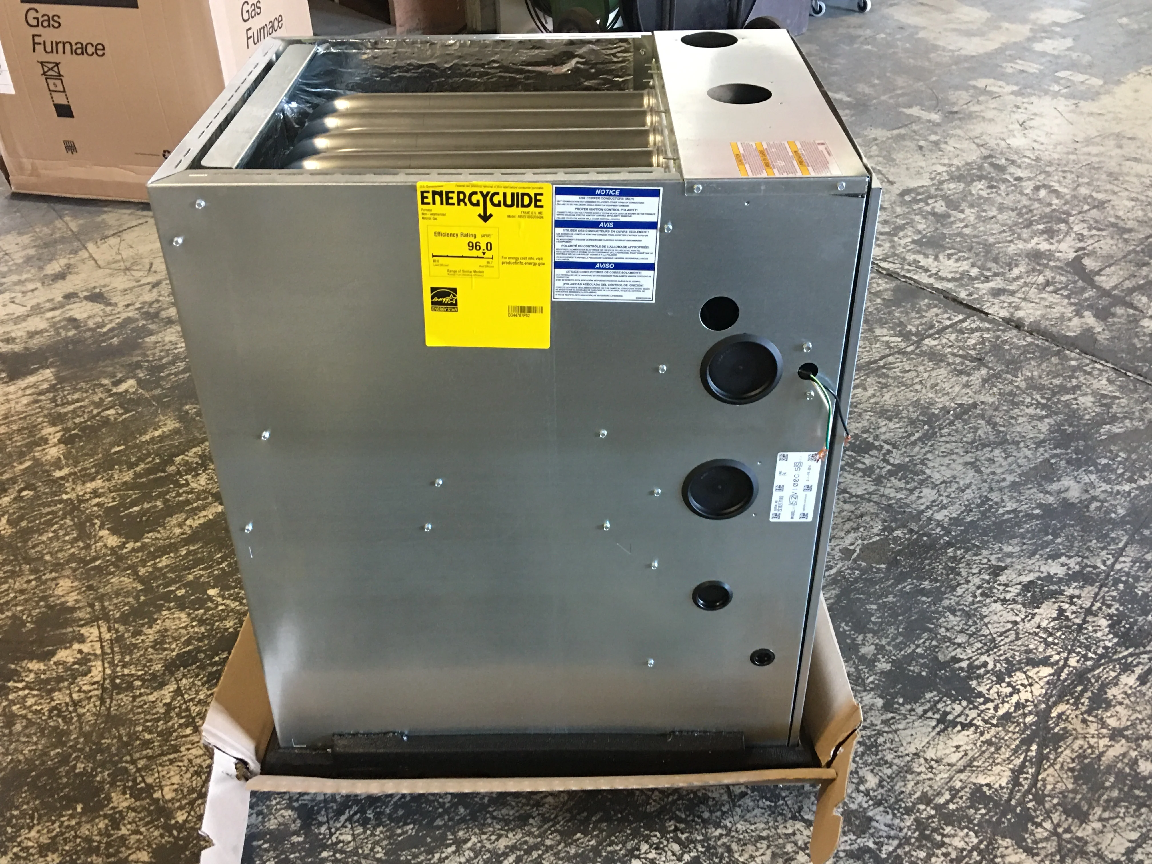 100,000 BTU TWO-STAGE UPFLOW/HORIZONTAL PSC VARIABLE SPEED GAS FURNACE 96% AFUE 120/60/1 CFM: 2102 - Image 3