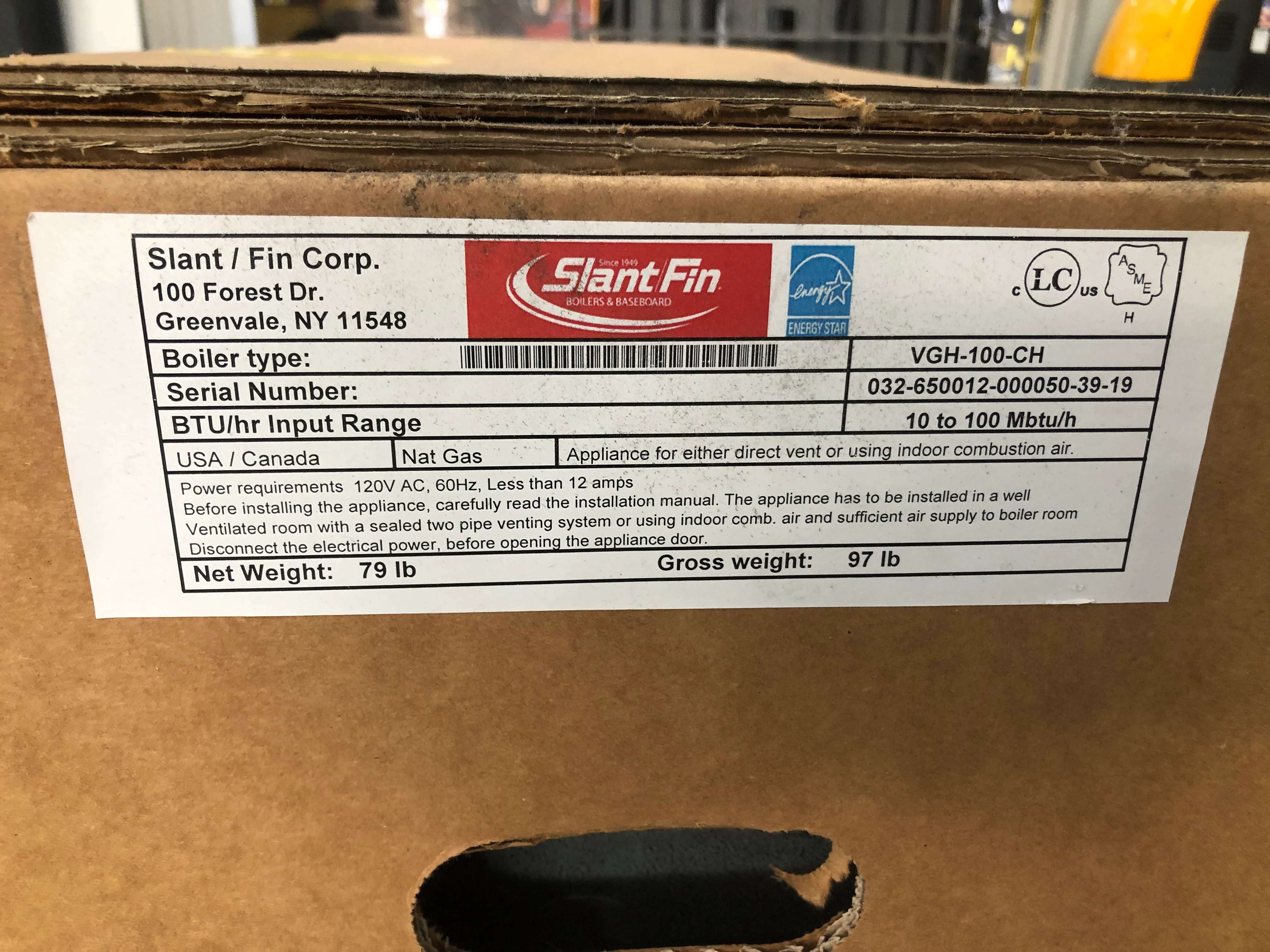 100,000 BTU Wall Mnt Stnl Steel Hi Eff Mod Cond Dir Vent Gas Hot Water Boiler, 95.2% 120/60/1 - Image 4