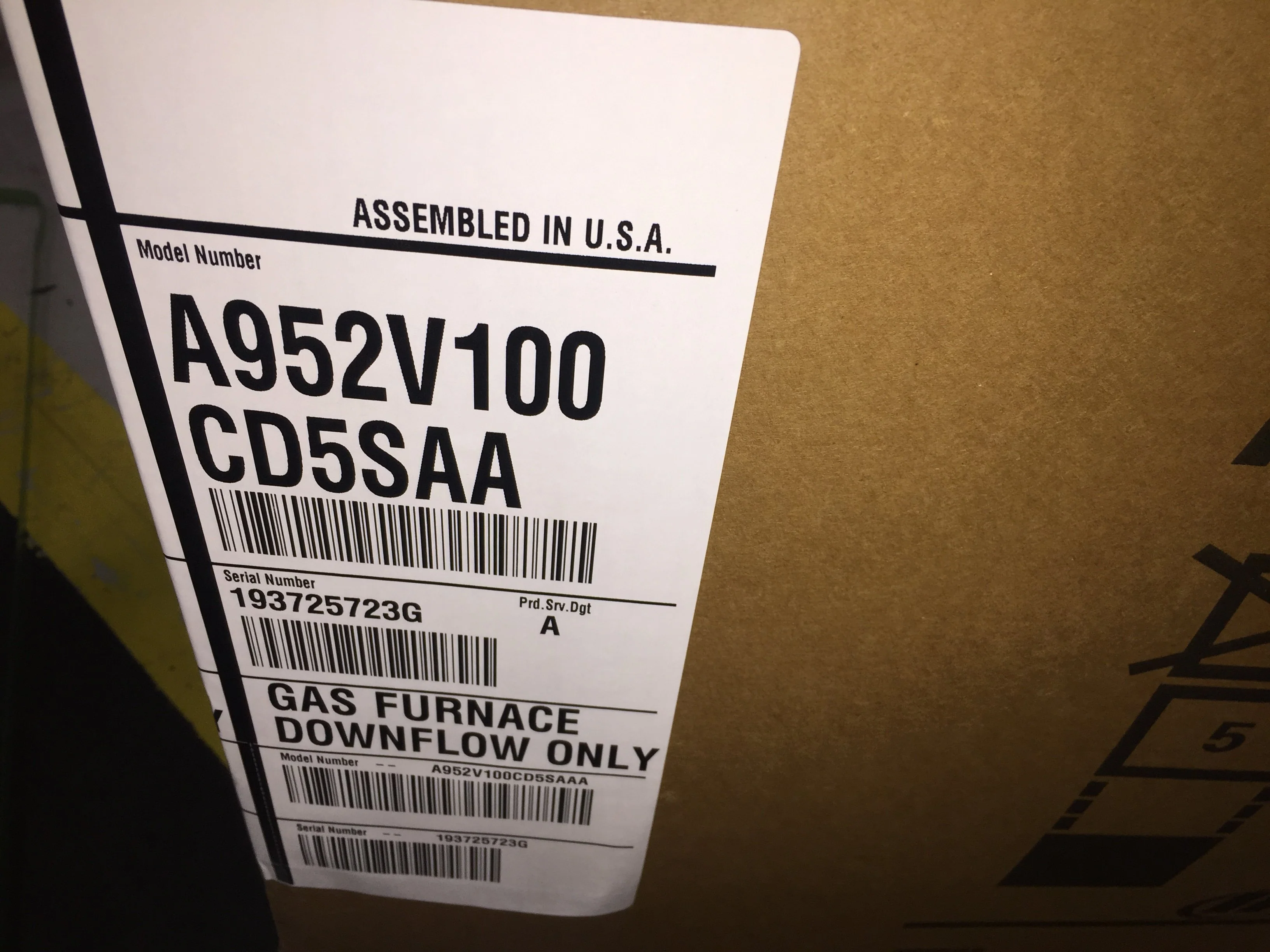 100,000/65,000 BTU 2 Stage Downflow ECM Variable Speed Natural Gas Furnace 120/60/1 96%AFUE - Image 3