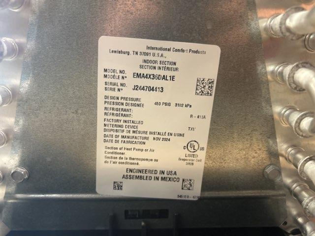 3 Ton AC/HP Downflow Uncased Manufactured Housing N Coil, R410A CFM 1350 - Image 4