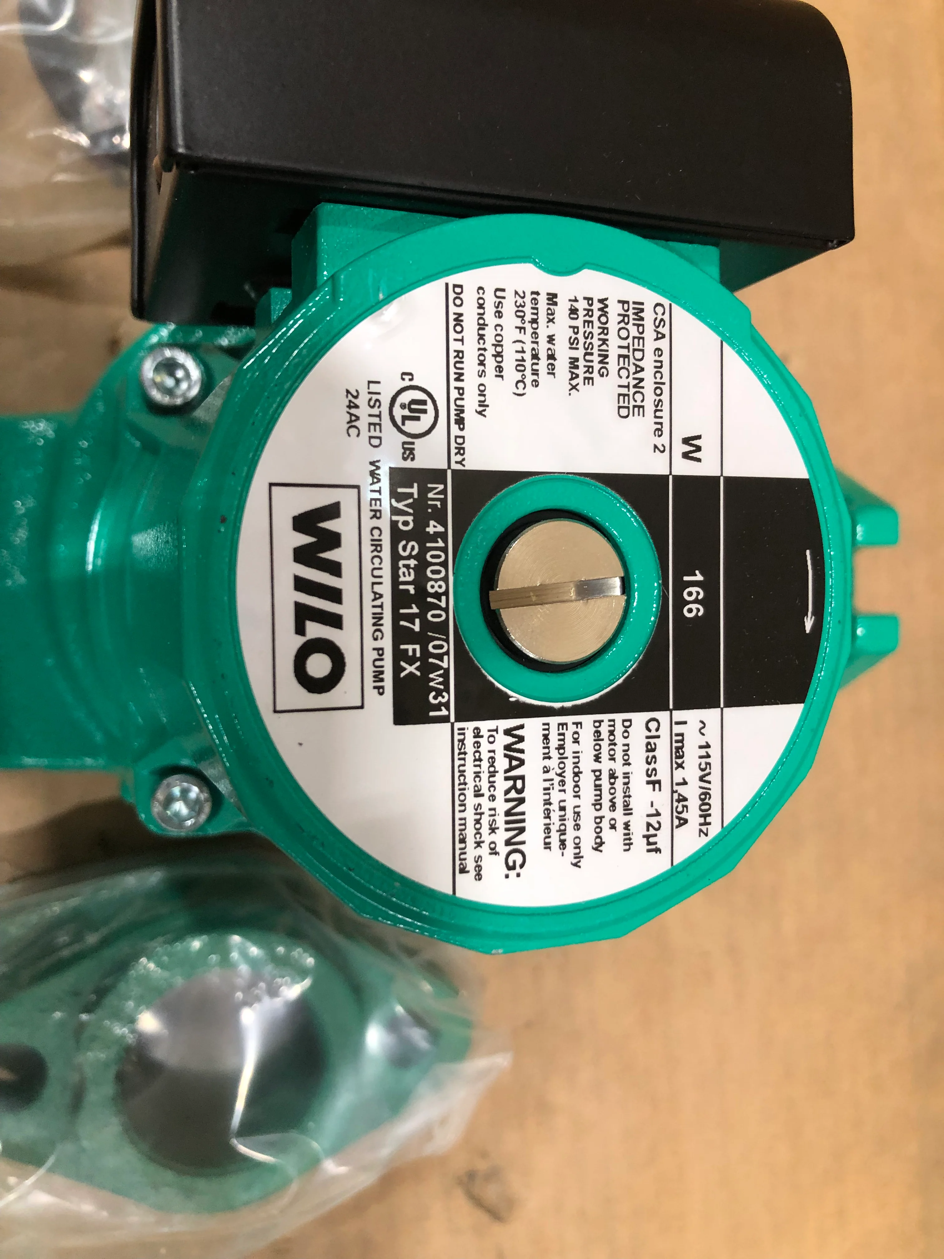 1/10 HP 1 SPEED CAST IRON CIRCULATING PUMP 115/60/1 50 GPM ***FLANGES INCLUDED*** - Image 2