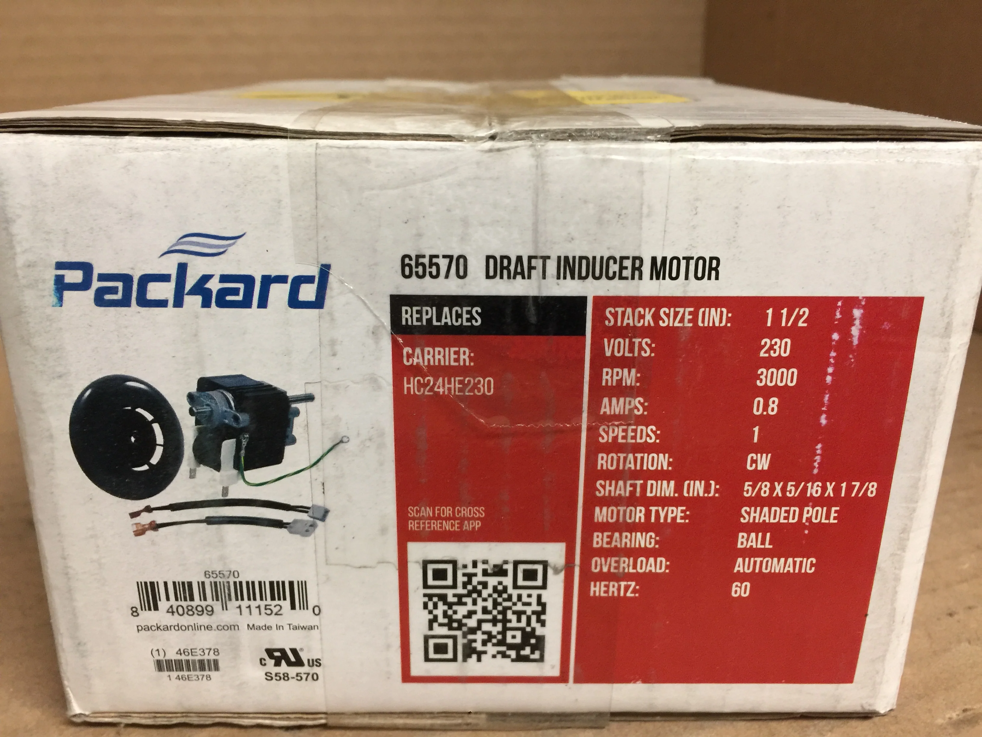 1-1/2 Stack(25Mhp) Draft Inducer Motor; 230V, 60Hz, 3000 RPM - Image 7