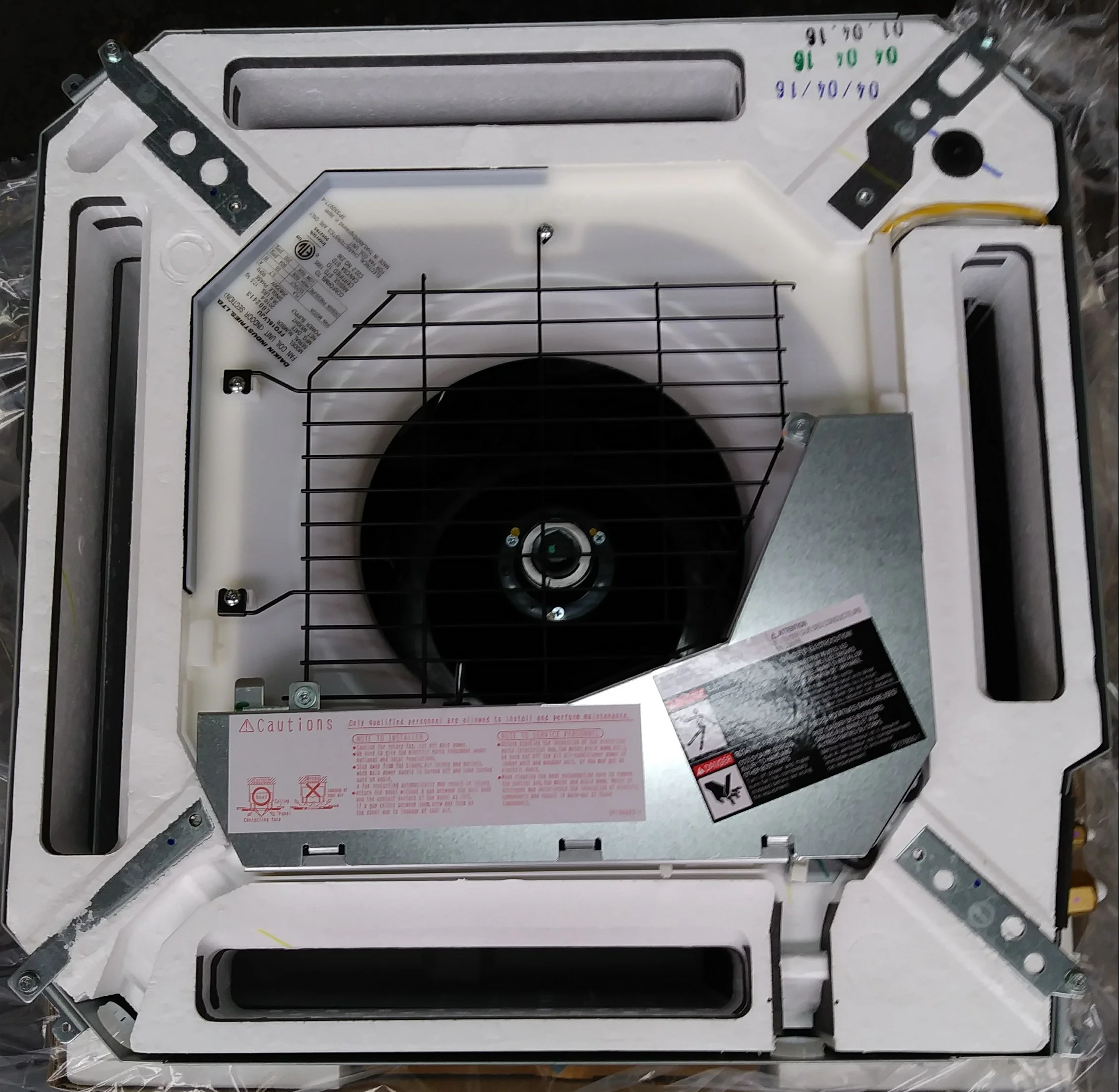 1-1/2 Ton 2, 3 or 4 Way Airflow Ceiling Cassette Indoor Mini-Split Heat Pump Unit w/Inverter - Image 2