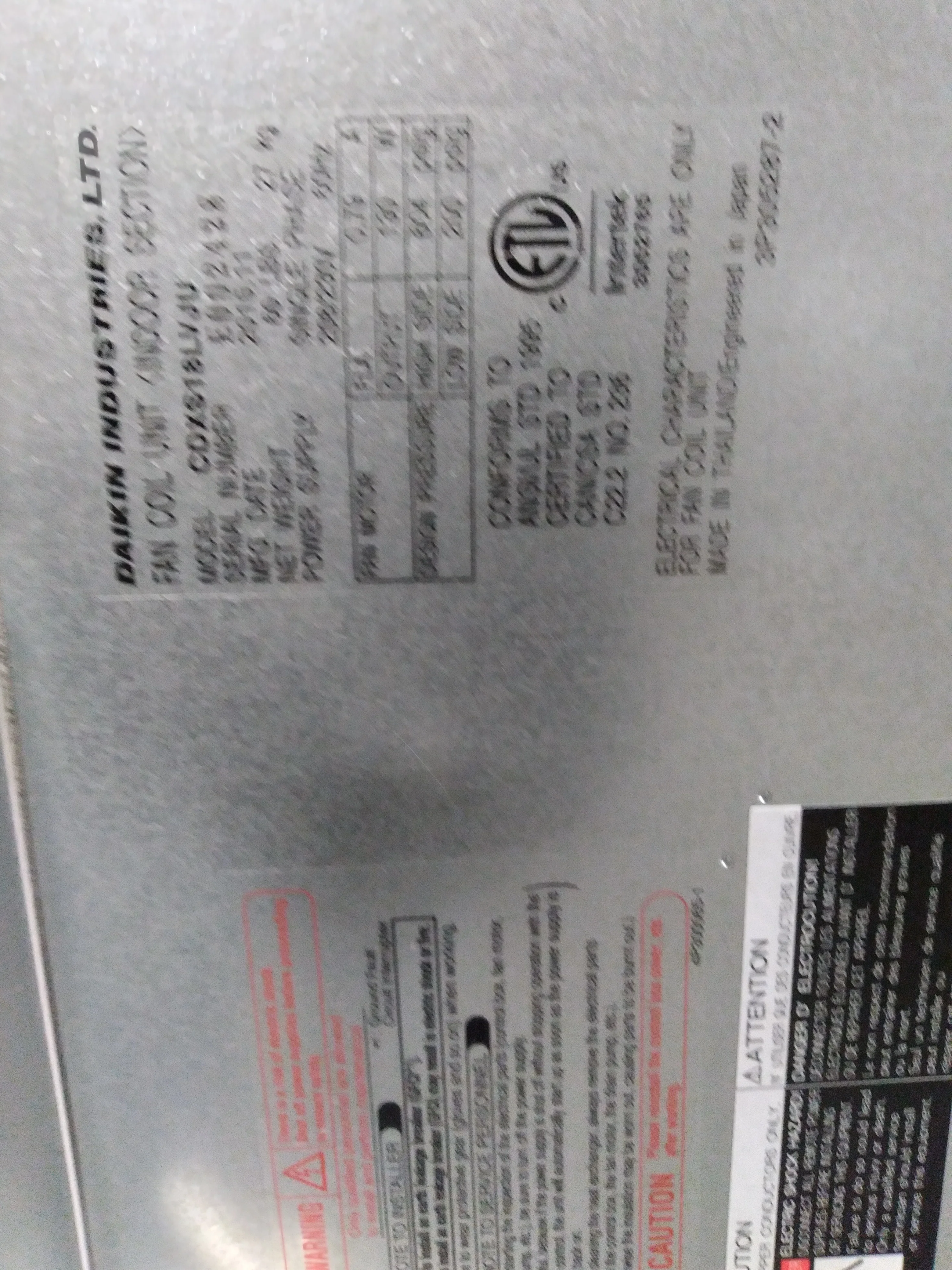 1.5 Ton AC/HP Heat Pump Ducted Concealed Mini-Split Indoor Unit, 208/230-60-1, R410A - Image 4
