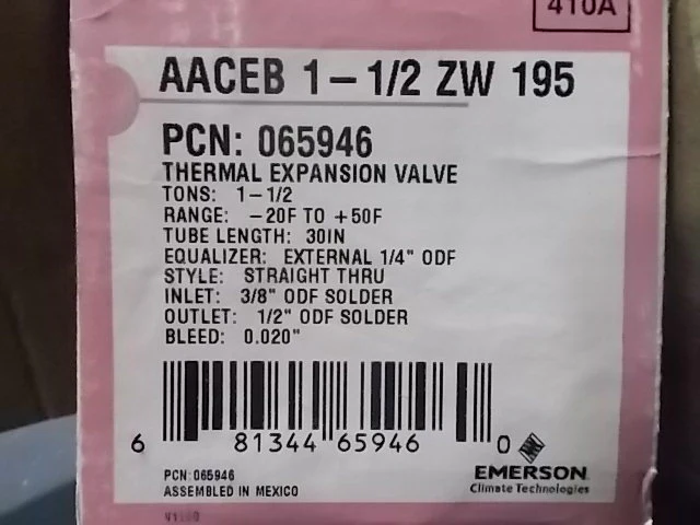1-1/2 Ton Thermal Expansion Valve R-410A - Image 2