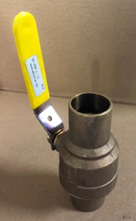 1-1/2" Sweat Cast Bronze 2 Pc Full Port Ball Valve w/Blow-Out Proof Stem - Image 3
