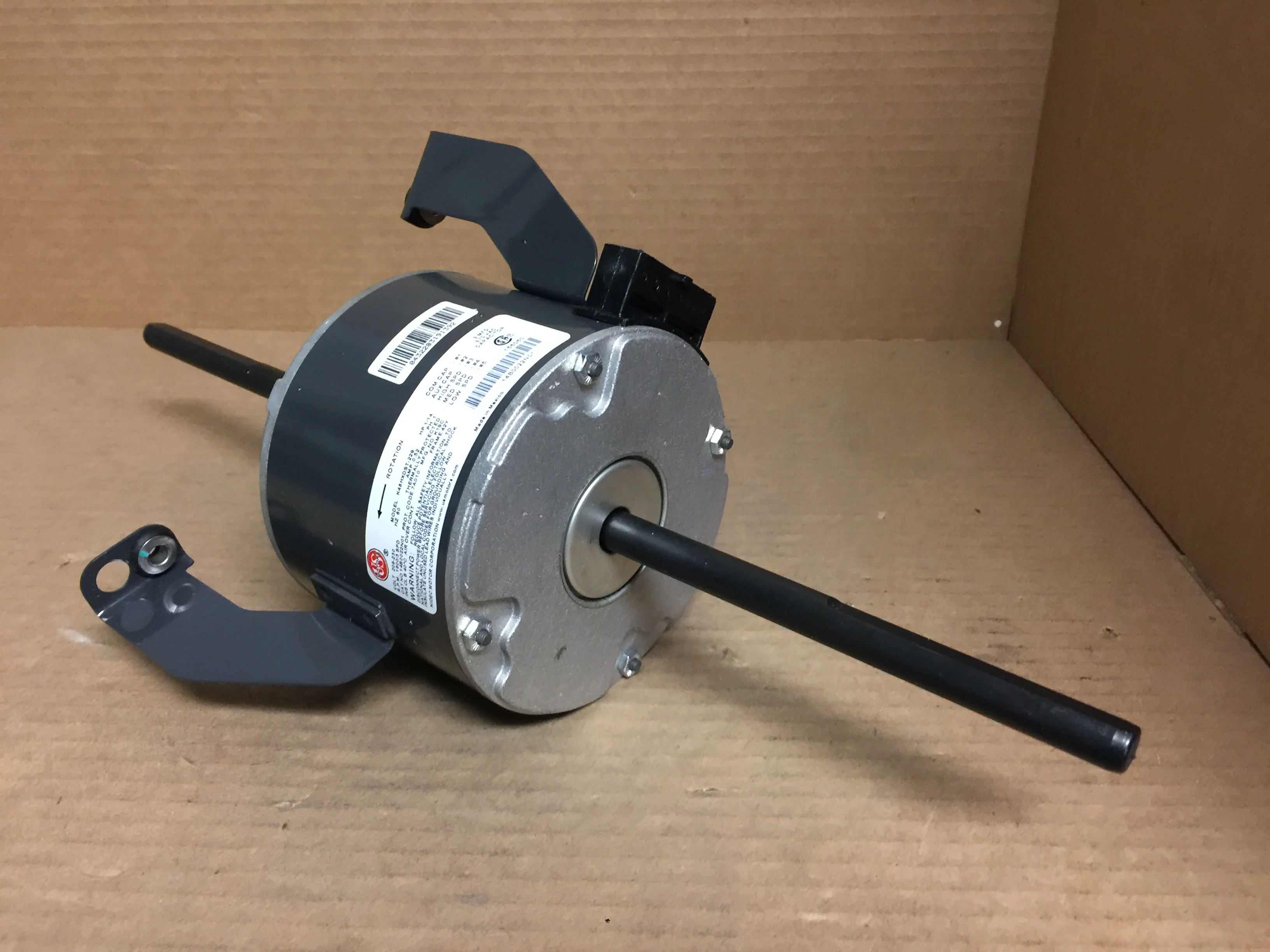 1/14HP PSC Fan Motor; 208-230/60/1, RPM 1600, 3 Speed, Double Shaft - Image 3