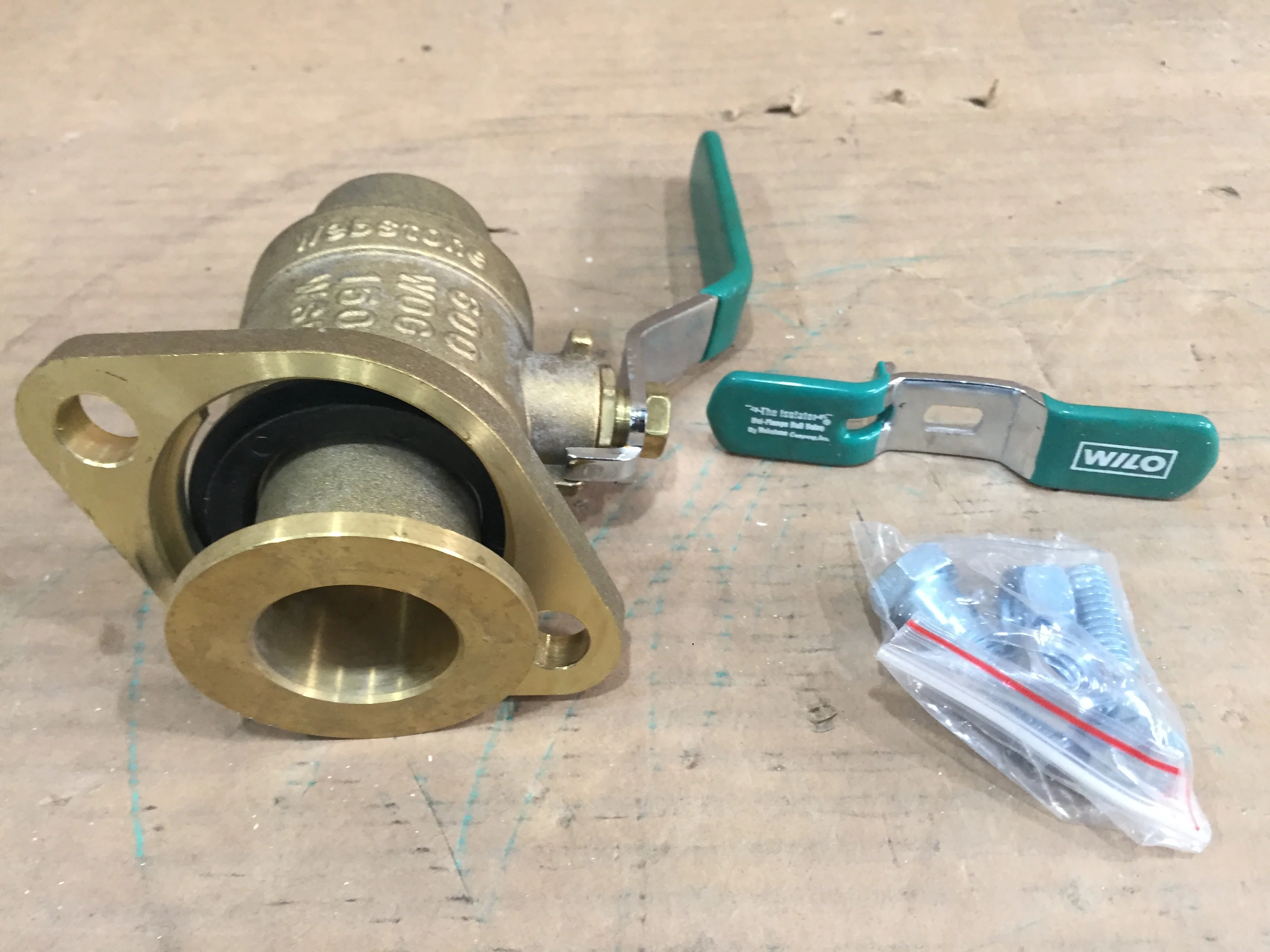 1-1/4" Sweat X Flange Ball Valve w/Rotating Flange - Image 3
