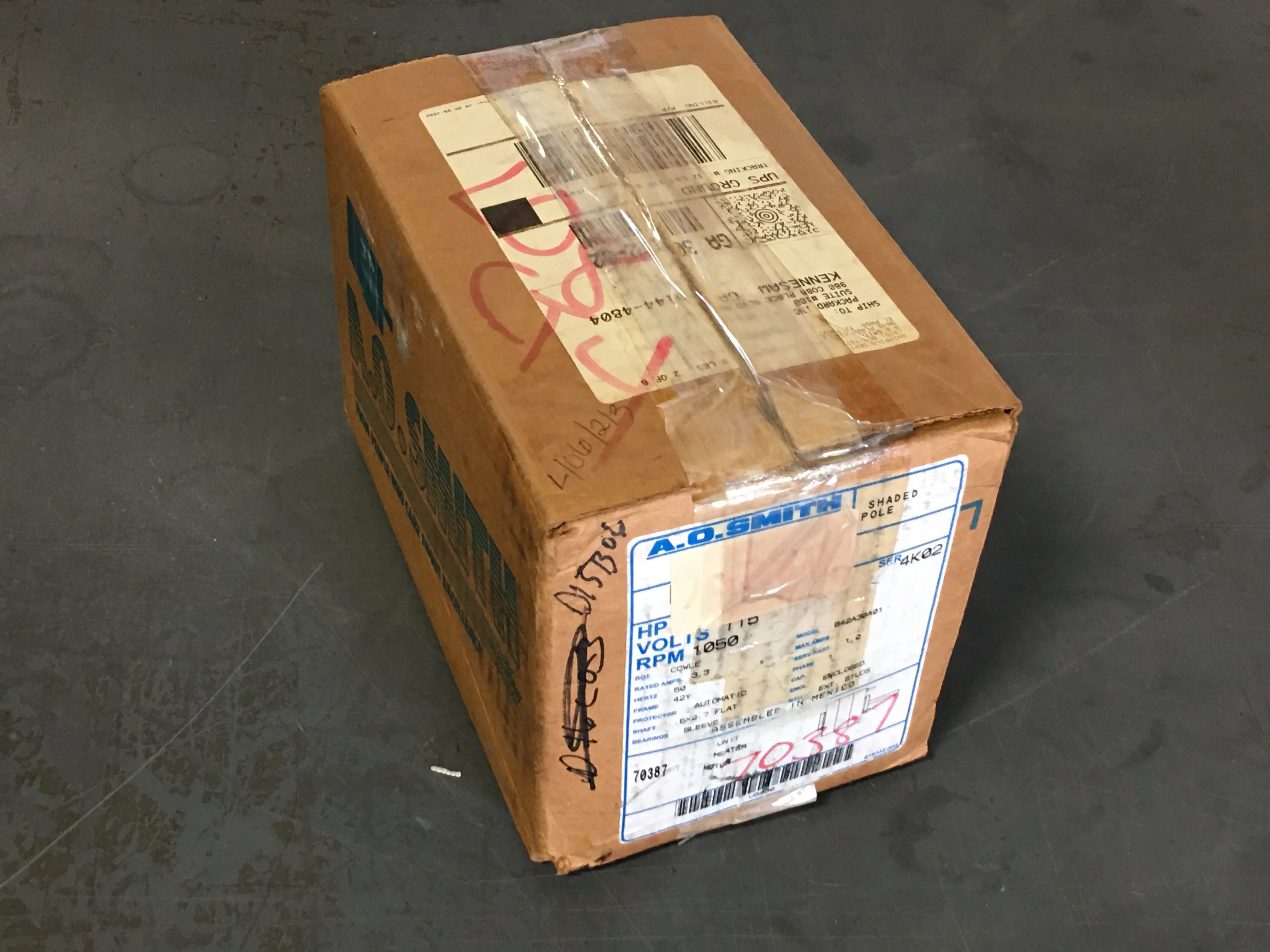1/15 HP Century Unit Heater Motor 115/60/1 1050 RPM 1 Speed - Image 6