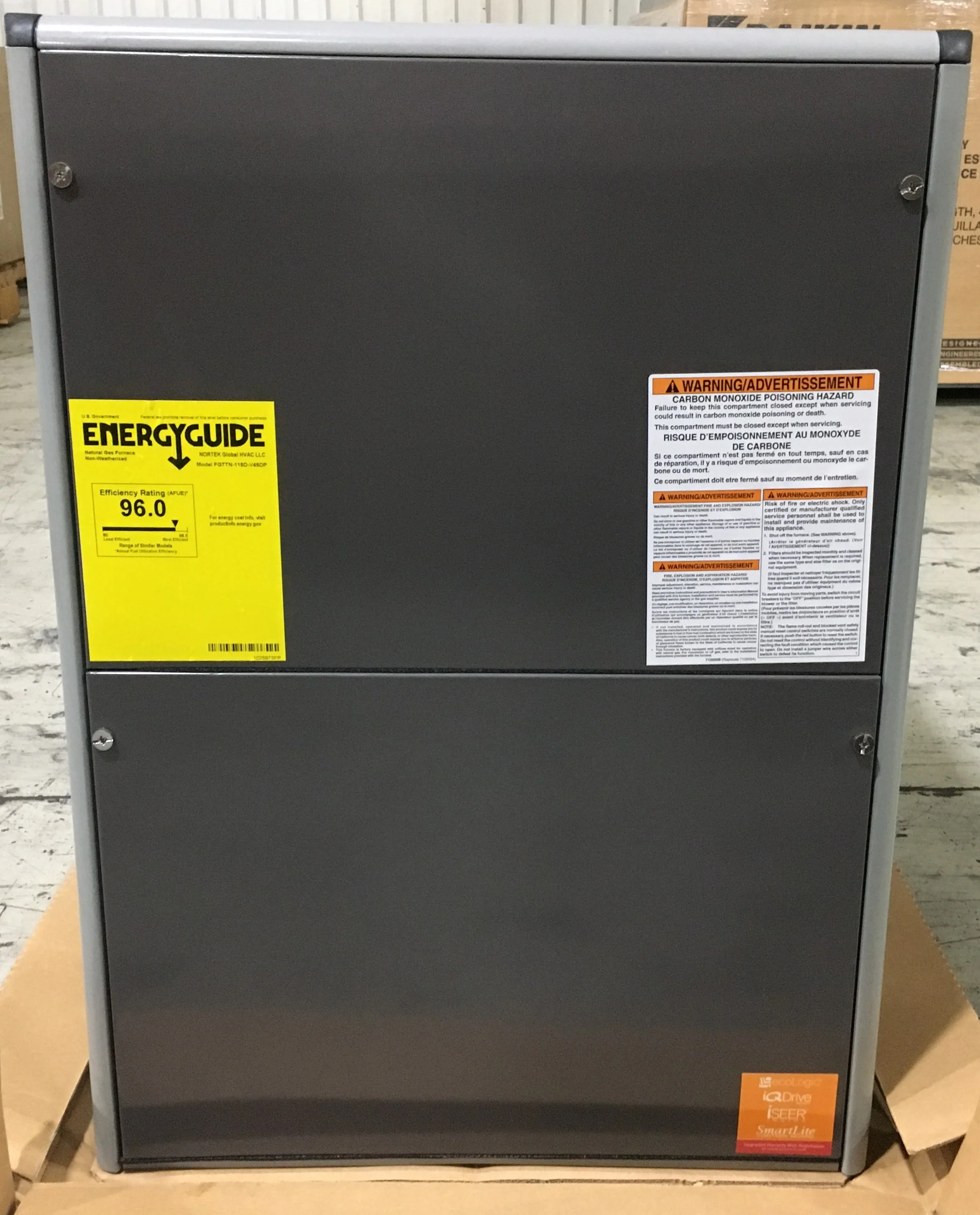 115,000 BTU Communicating Two-Stage Downflow ECM Multi Speed Gas Furnace 96% AFUE 115/60/1 CFM: 2305 - Image 2