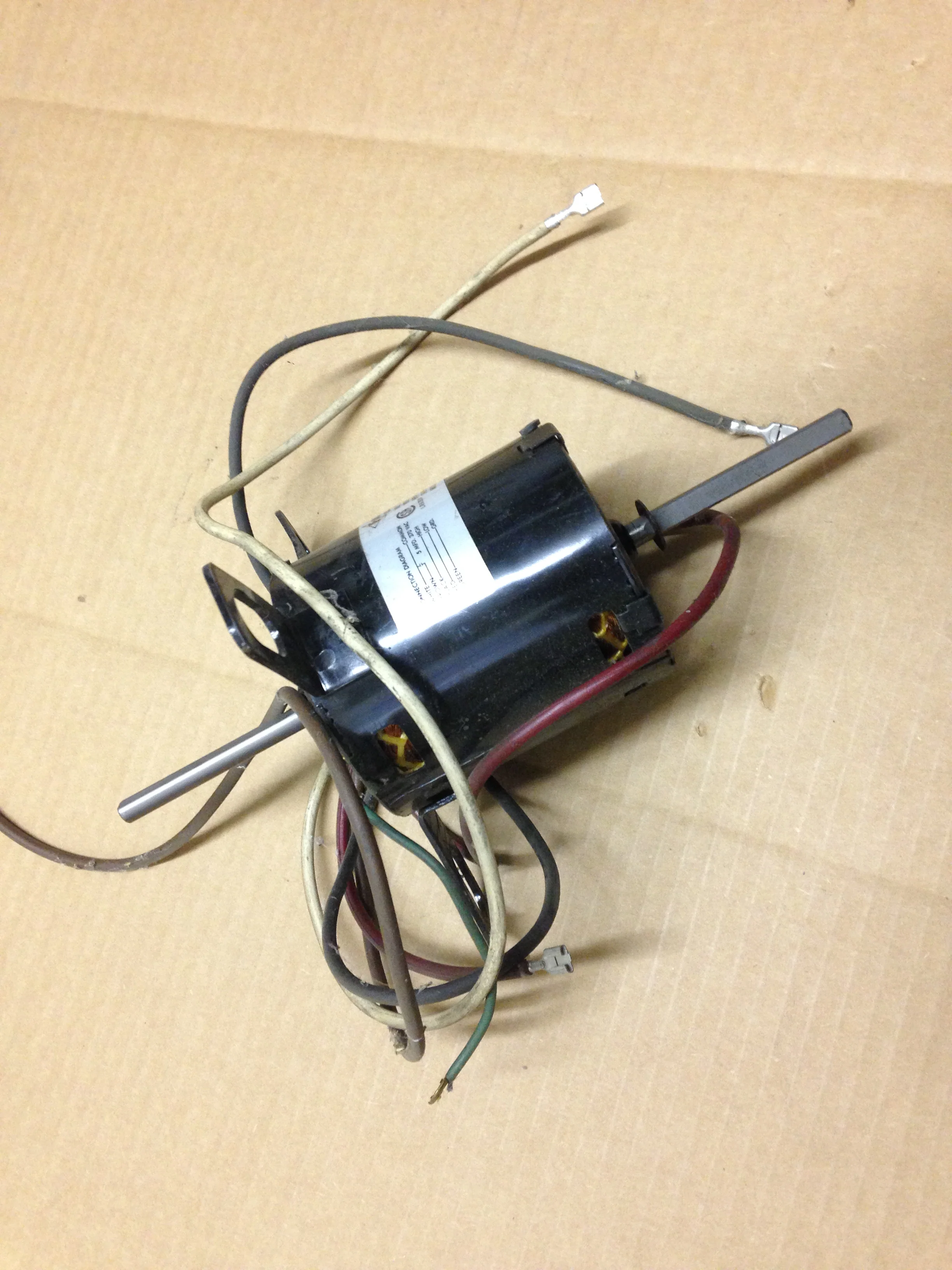 1/16HP Electric Motor, 115/60/1, RPM:1500, 2 Speed - Image 4