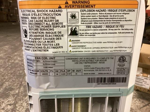 12,000 BTU Single-Zone Indoor Air Conditioner Mini Split Unit, 16 SEER 208-230/60/1 R-410A