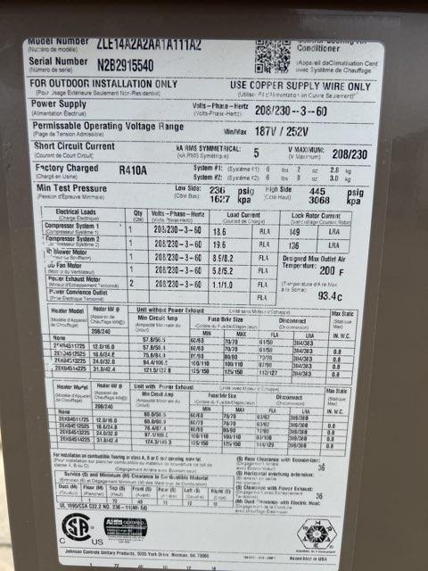 12.5 Ton Three-Stage Convertible Packaged Air Conditioning Unit, 11.2 EER, 208-230/60/3, R410A - Image 4