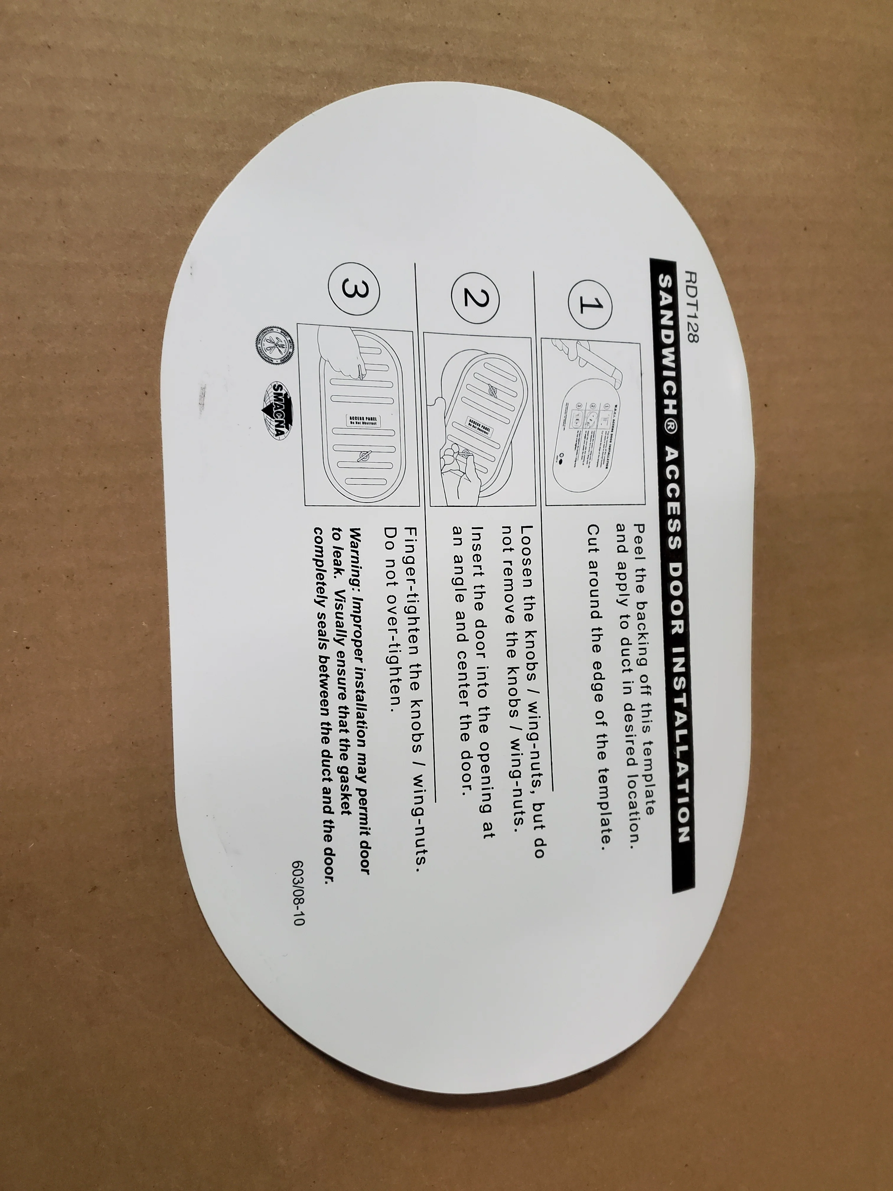 12" X 8" INSULATED ROUND ACCESS DOOR - Image 4
