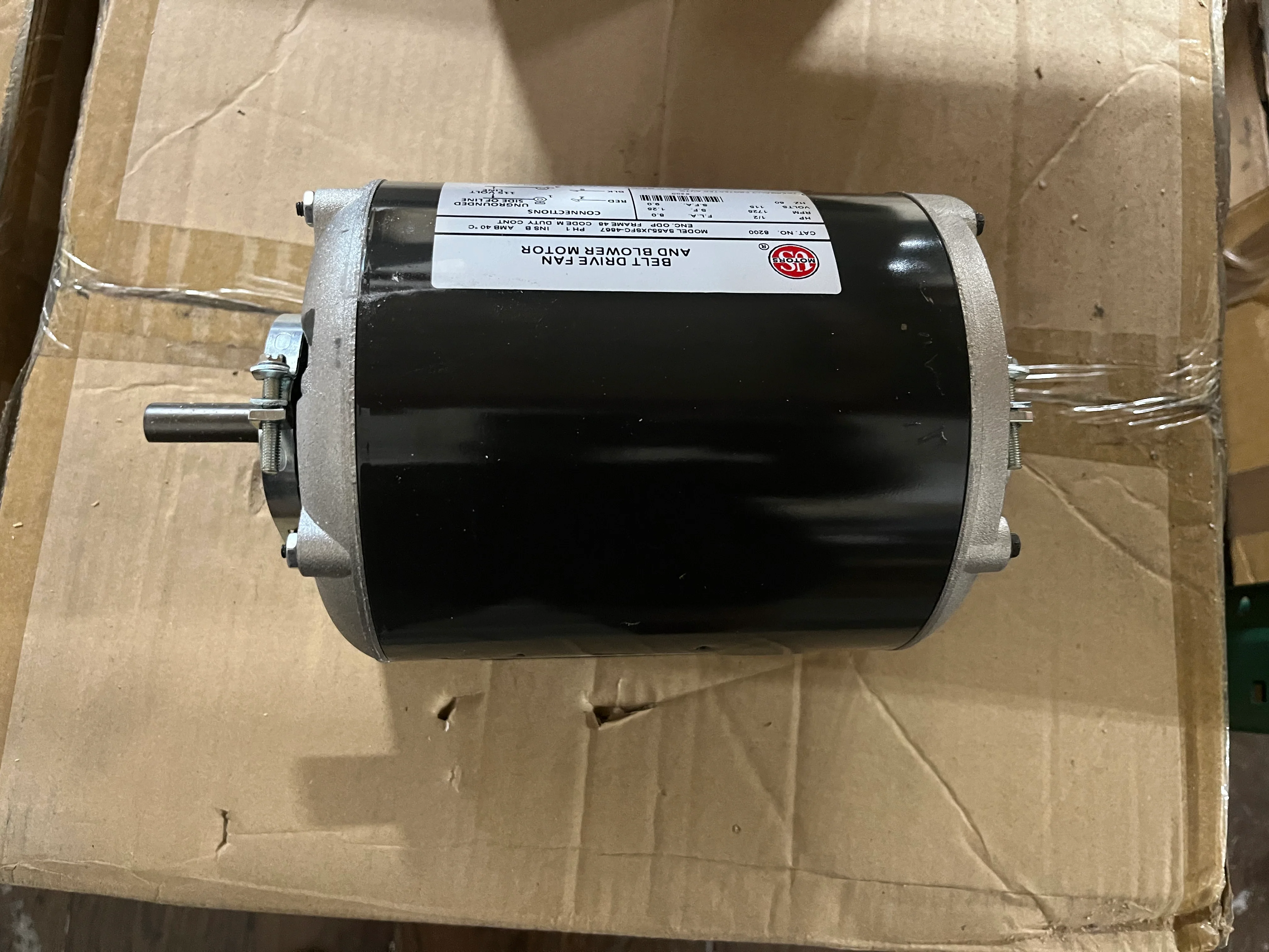 1/2 HP Belt And Drive Fan Blower Motor 115/60/1 1725 RPM 1 Speed - Image 5