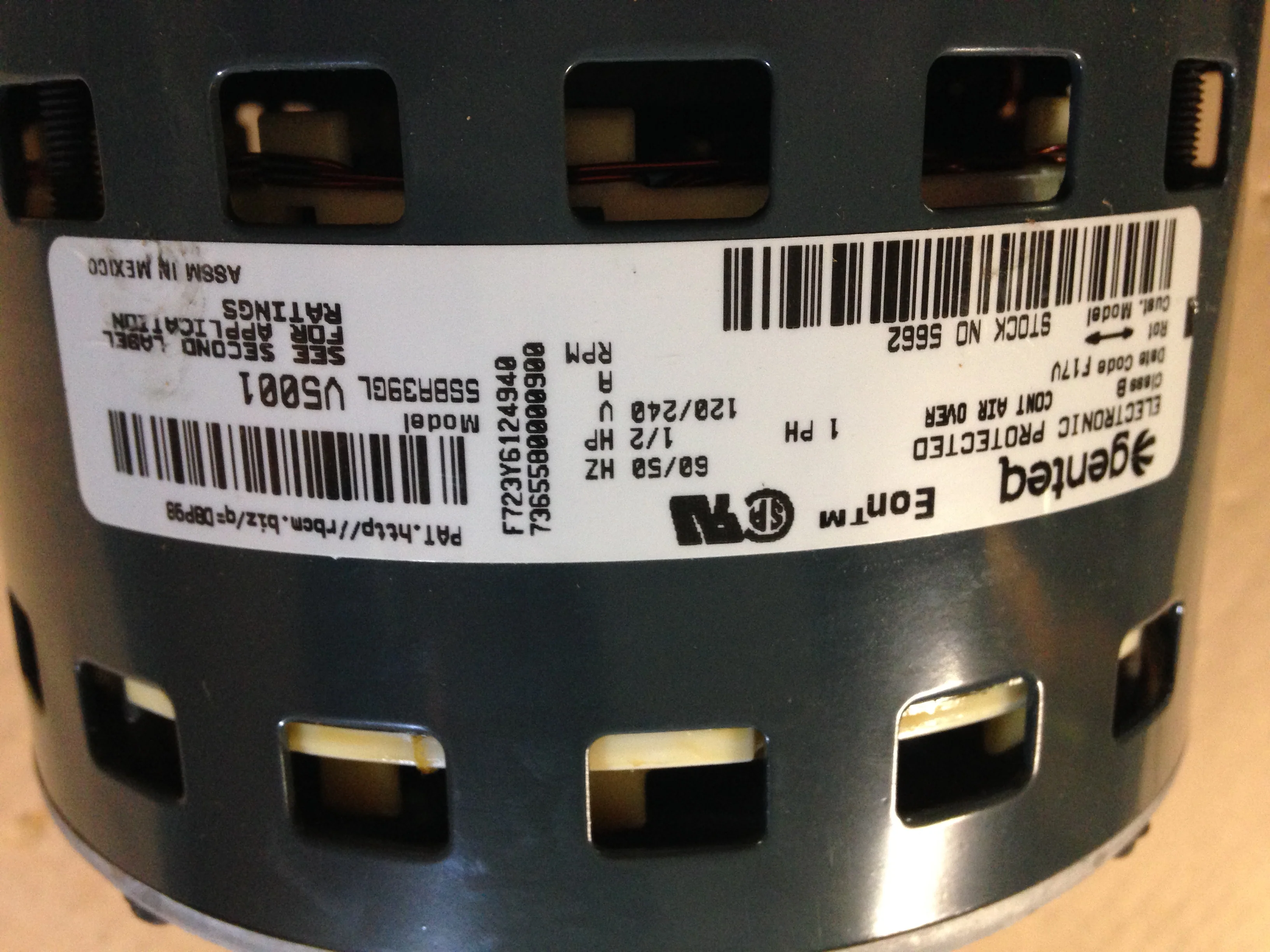1/2 HP ECM Programmable Electric Motor, 120-240/50-60/1 - Image 6