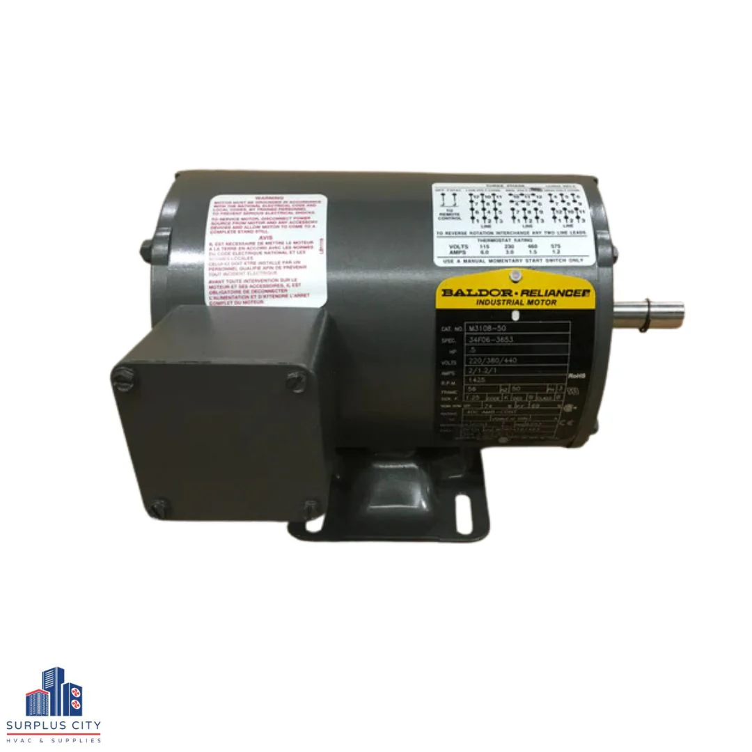 1/2 HP Industrial Motor 220-380-440/50/3 1425 RPM 1 Speed - Image 7