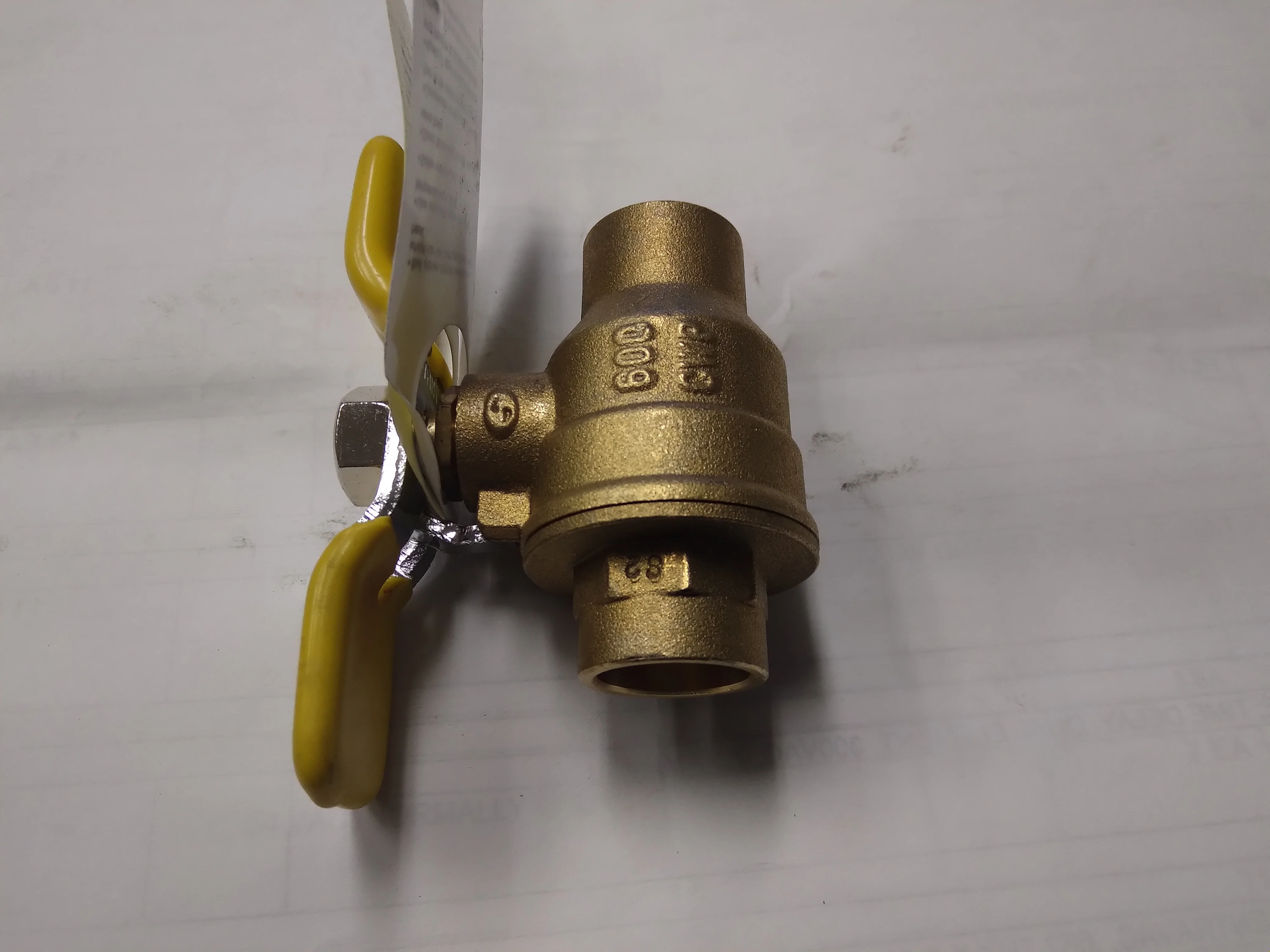 1/2" X 1/2" ODF 2 Way Ball Valve 600 CWP - Image 2