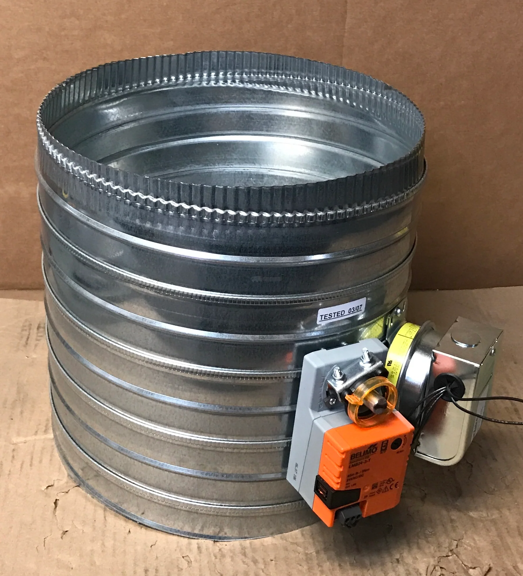 12" Static Pressure Controlled Motorized Bypass Damper w/24 Volt Modulating Actuator - Image 7