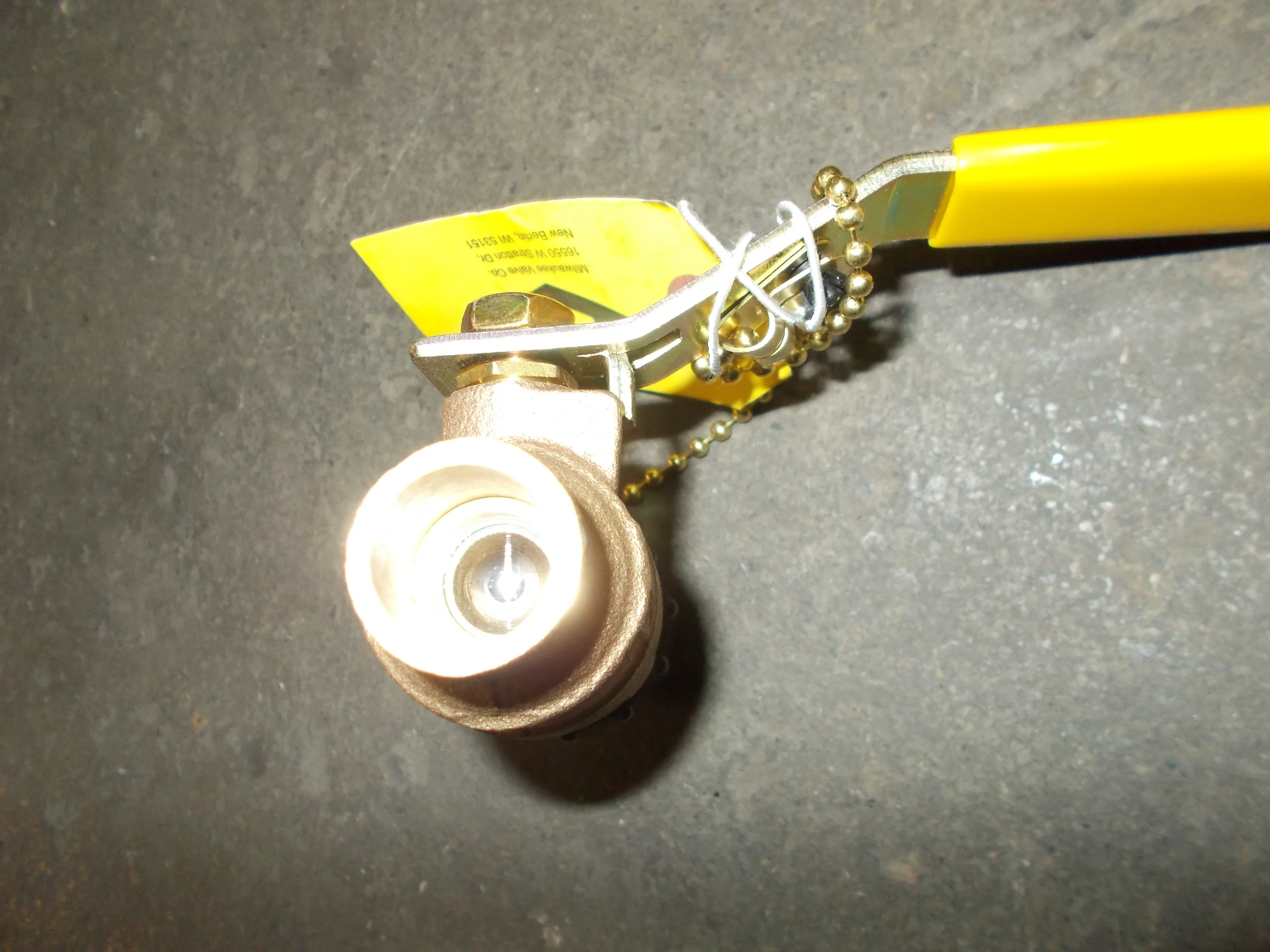 1/2" X SWEAT X 3/4" M.P.T. BRONZE/BRASS BALL VALVE - Image 2