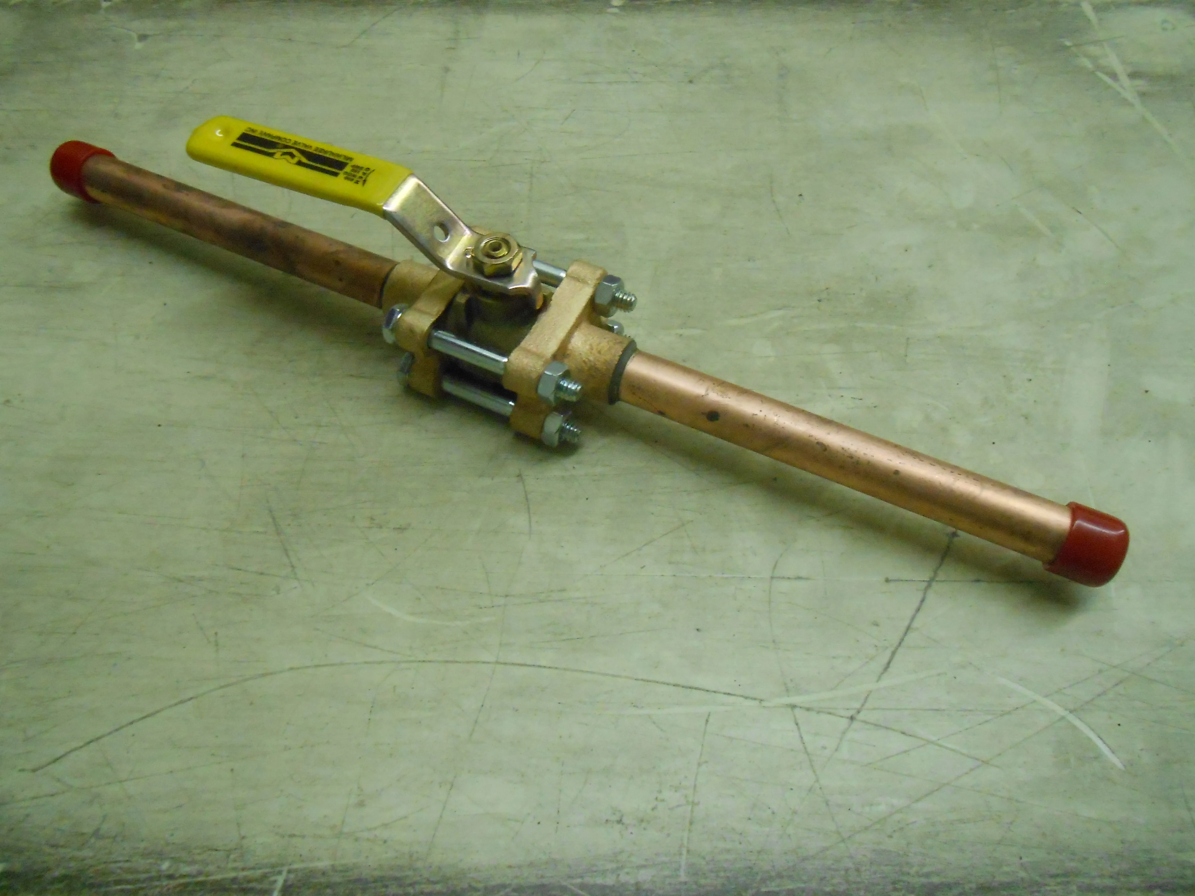 1/2" Sweat Bronze Ball Valve w/Extended Tube Ends