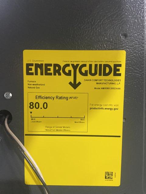 120,000 BTU Low NOx 1-Stg Upflow/Horizontal ECM Multi Speed Gas Furnace 80% 115/60/1 CFM: 2000 - Image 3