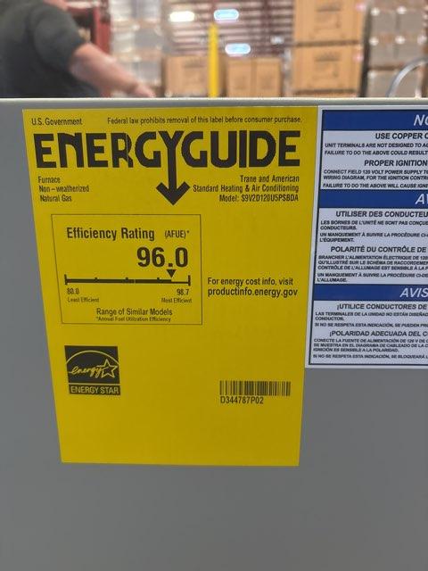 120,000 BTU Up/Horz Gas Furnace 96%, 5 Ton SS Comm Comp AC 16 SEER with 5 Ton Up/Horz Cased A Coil - Image 7