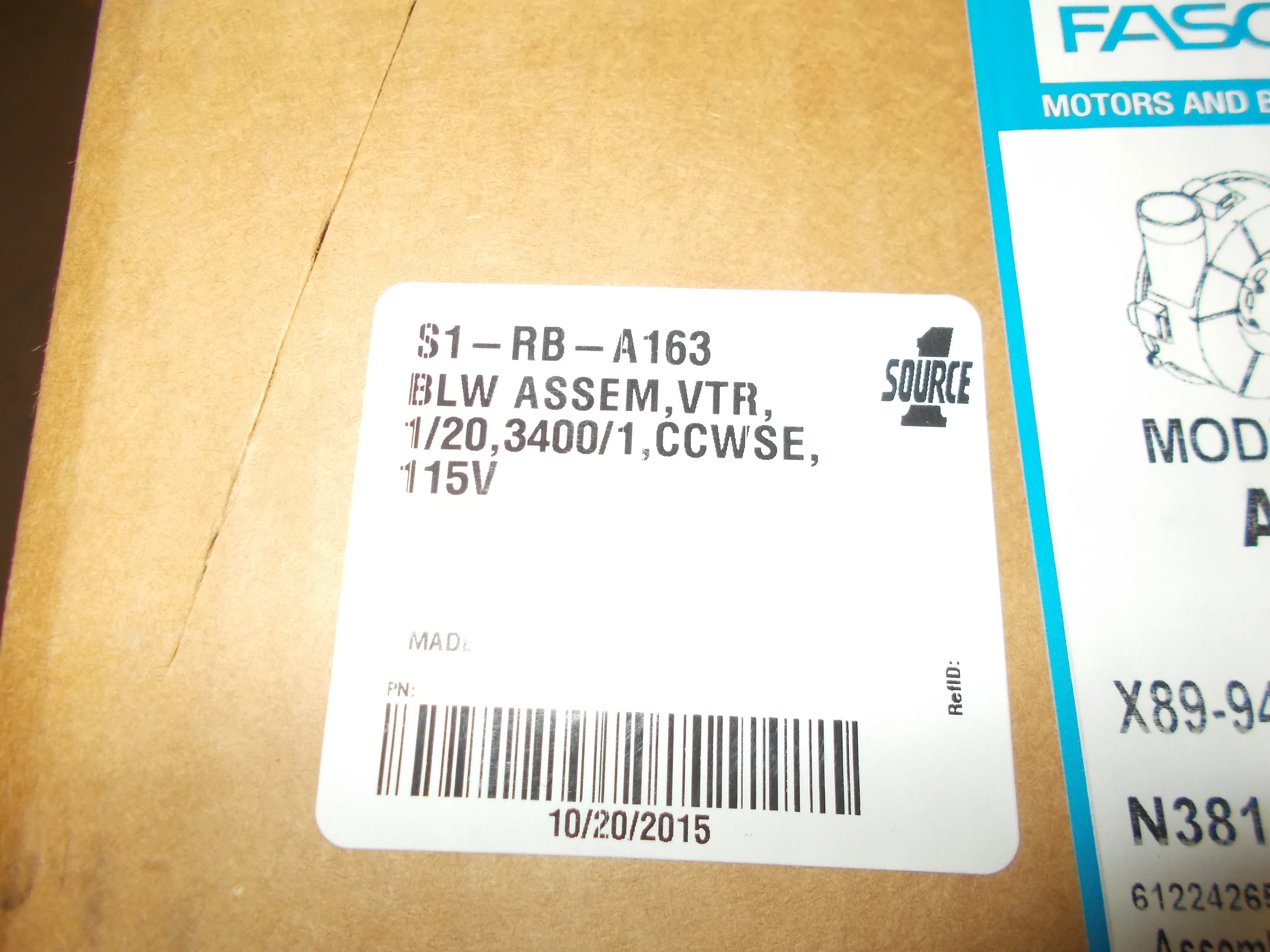 1/20 HP Draft Inducer Blower Assembly, 115/60/1 RPM:3400 1-Speed - Image 6