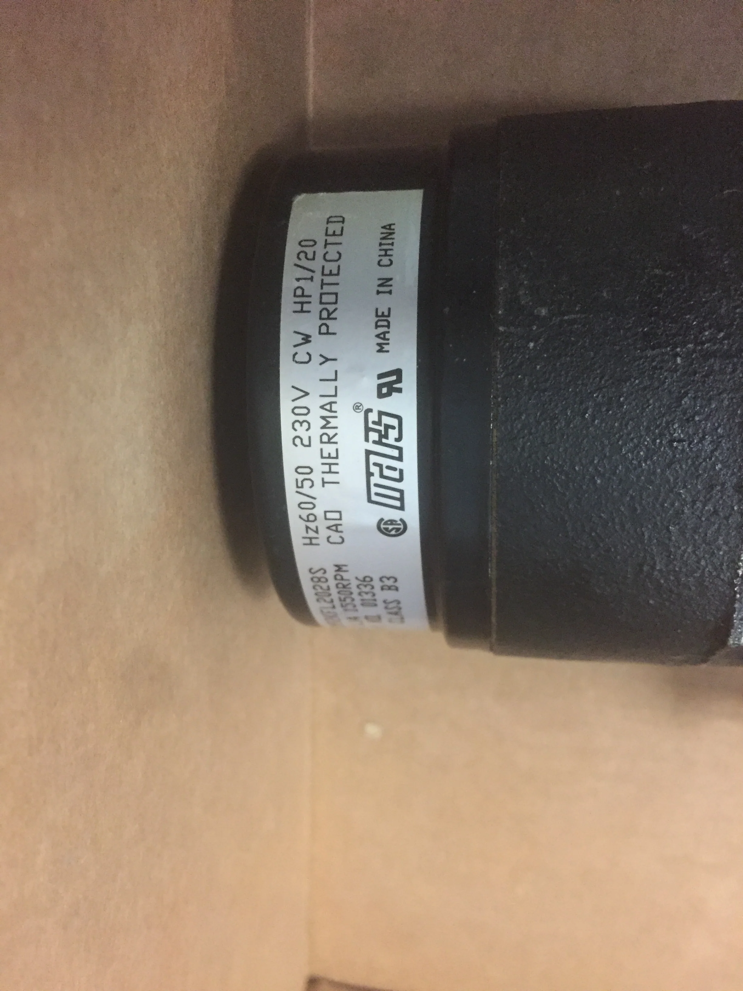 1/20 HP Refrigeration Fan Motor 230/50-60/1 RPM 1550 - Image 4