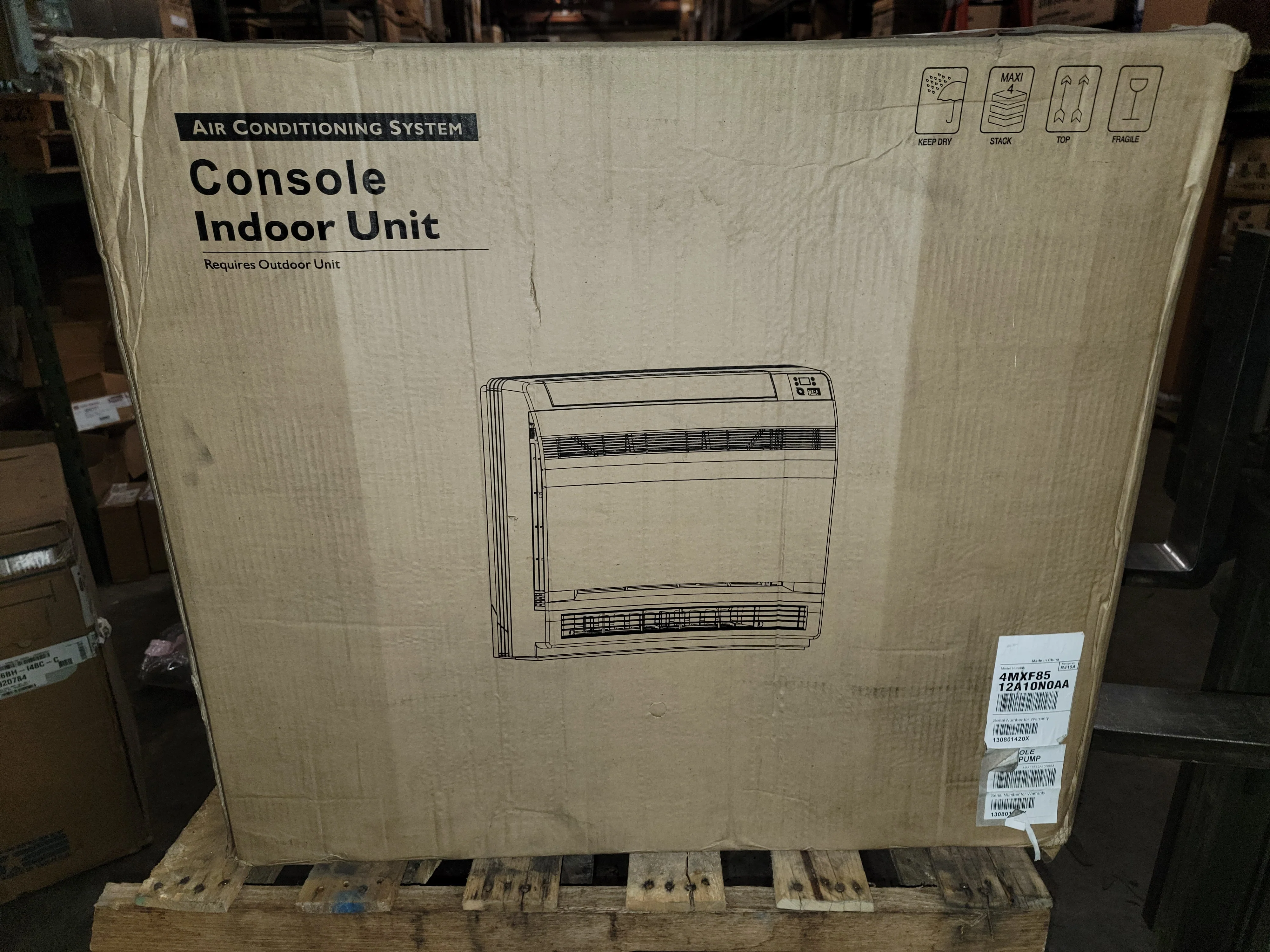 12,000 BTU Console Style Mini-Split Inverter Heat Pump Indoor Unit; 208/230-60-1, R410A - Image 5