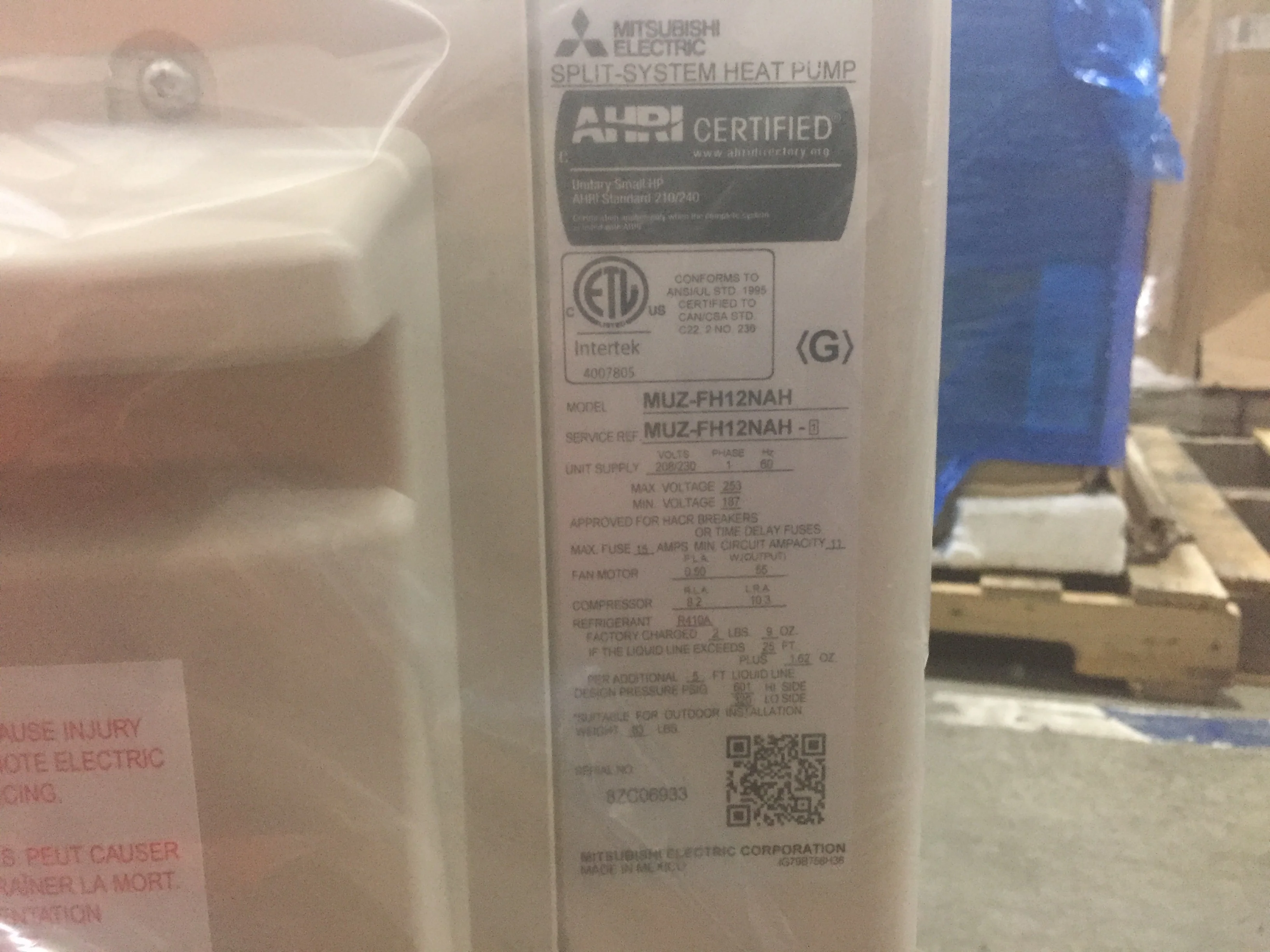 12,000 BTU SINGLE-ZONE OUTDOOR HEAT PUMP DIGITAL INVERTER TECHNOLOGY MINI-SPLIT UNIT 26.1 SEER 208-230/60/1 R-410A - Image 6
