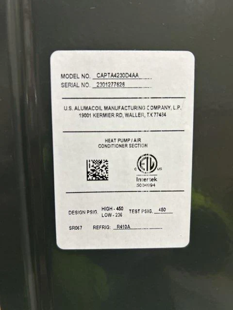 125,000 BTU 1-Stg Up/Horz ECM Multi Speed Gas Furnace 80% and 3.5 Ton Up/Down Cased A Coil, R-410A - Image 4