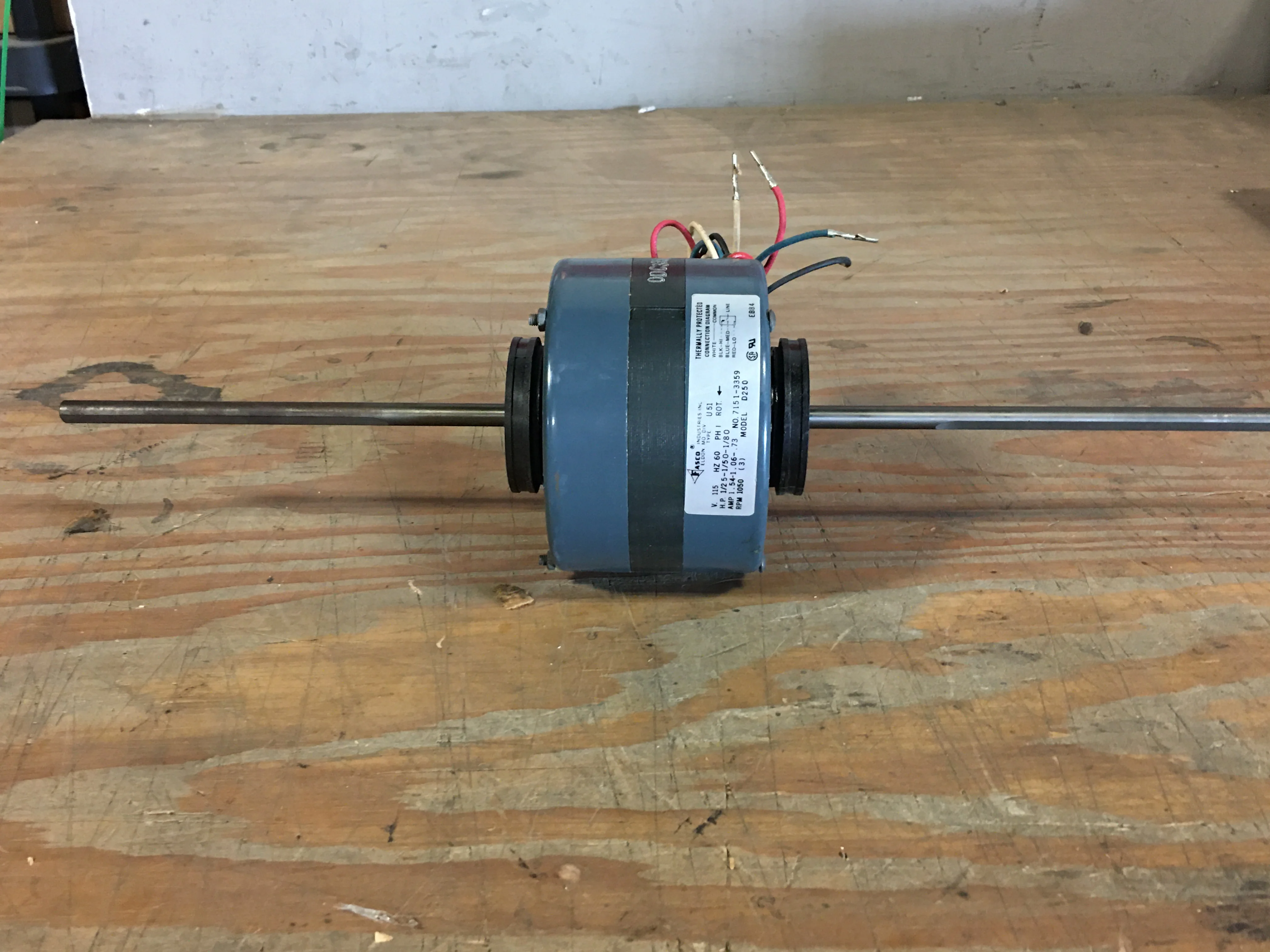 1/25-1/50-1/80 HP Electric Motor 115/60/1 150 RPM 3Speed Double Shaft - Image 2